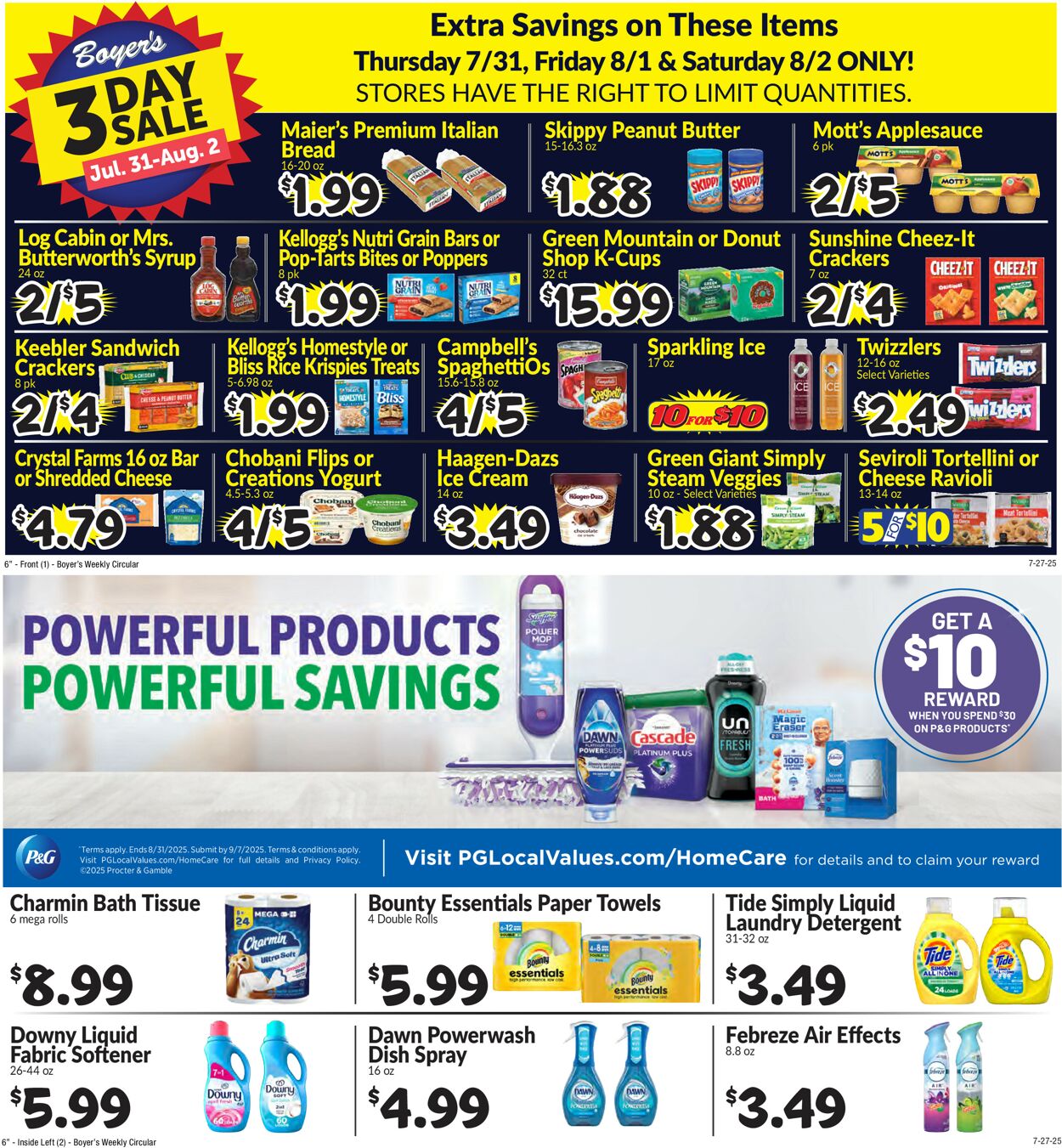 Catalogue Boyer's Food Markets from 07/27/2025