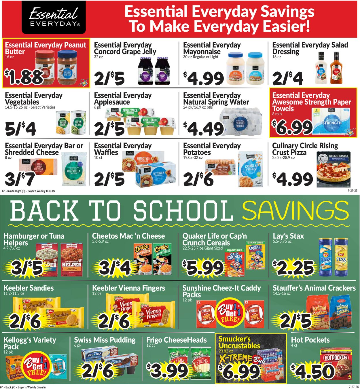 Catalogue Boyer's Food Markets from 07/27/2025