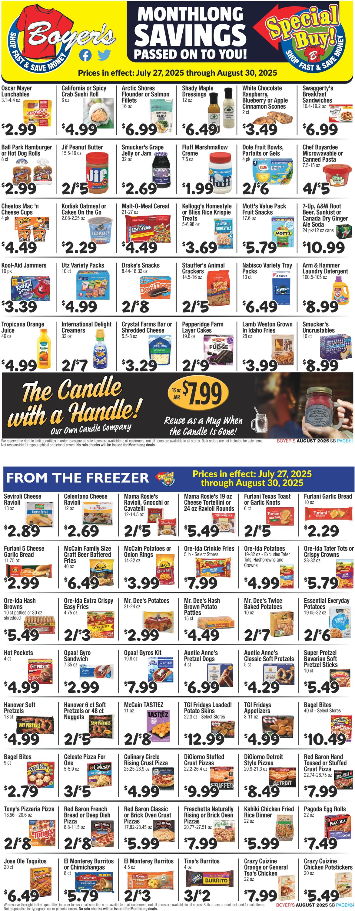 Catalogue Boyer's Food Markets from 07/27/2025
