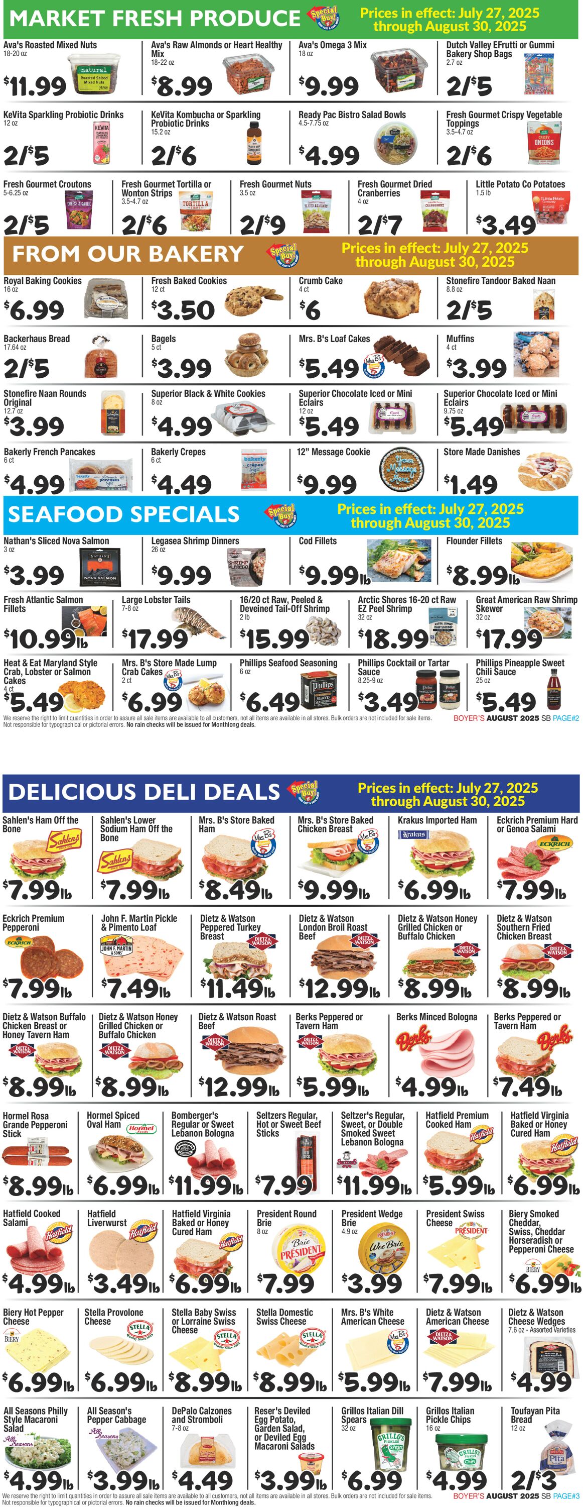 Catalogue Boyer's Food Markets from 07/27/2025