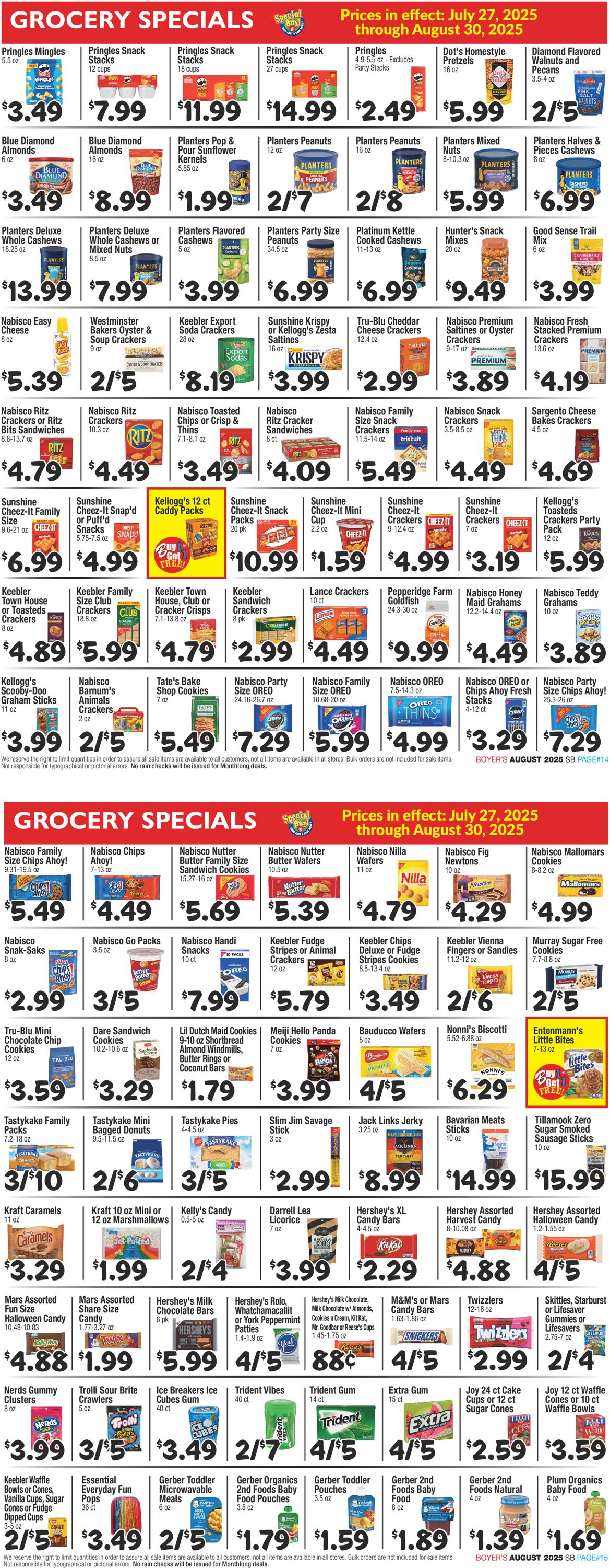 Catalogue Boyer's Food Markets from 07/27/2025