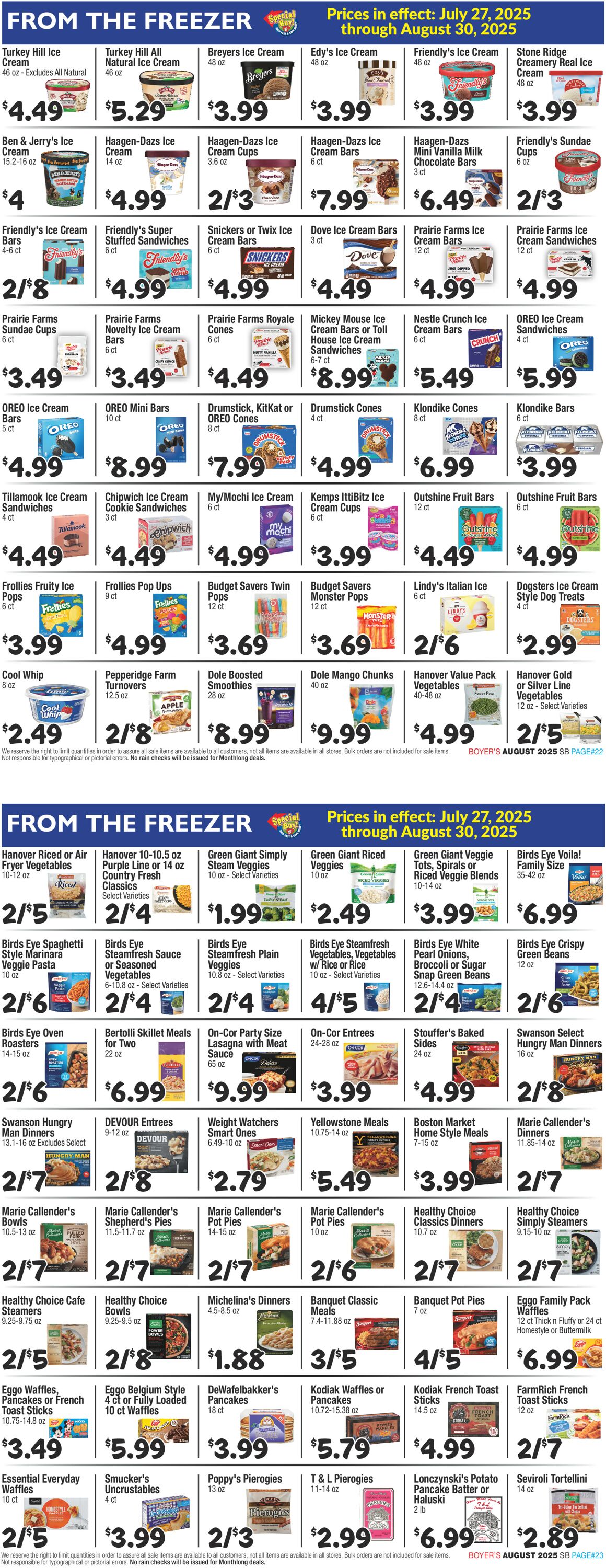 Catalogue Boyer's Food Markets from 07/27/2025
