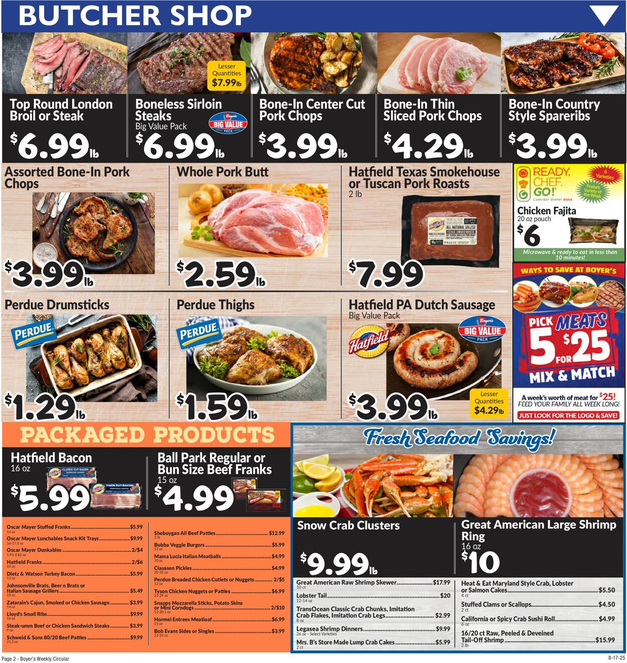 Catalogue Boyer's Food Markets from 08/17/2025