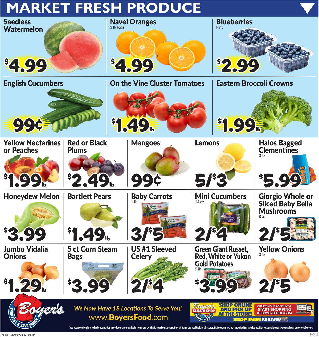 Catalogue Boyer's Food Markets from 08/17/2025