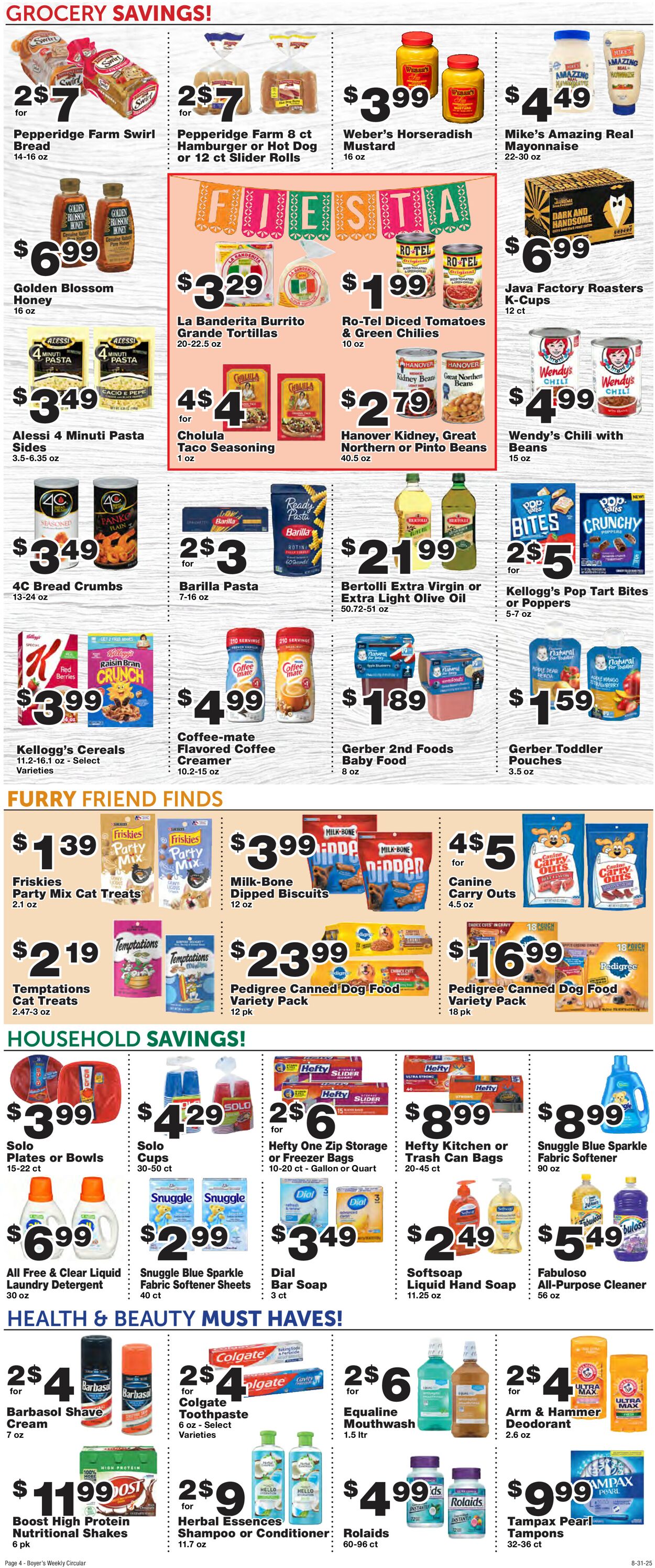 Catalogue Boyer's Food Markets from 08/31/2025