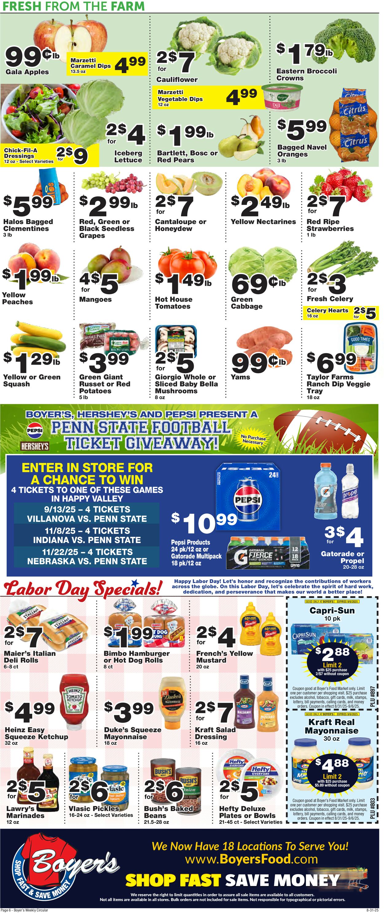 Catalogue Boyer's Food Markets from 08/31/2025