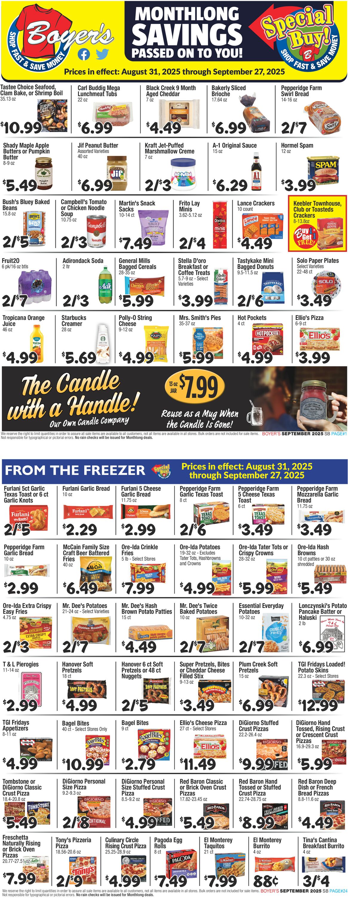 Catalogue Boyer's Food Markets from 08/31/2025