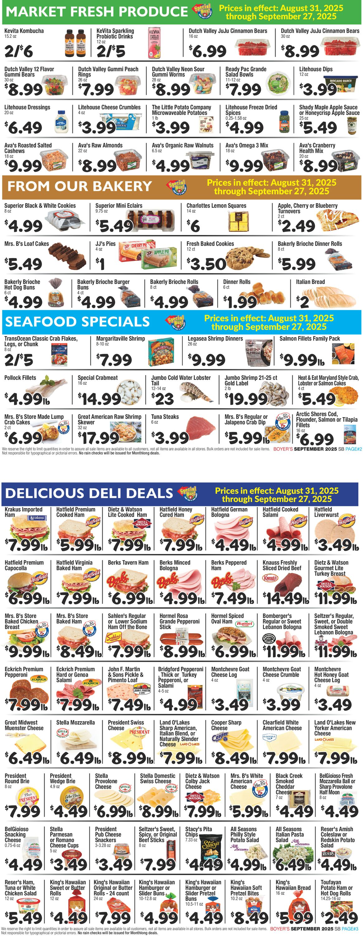 Catalogue Boyer's Food Markets from 08/31/2025