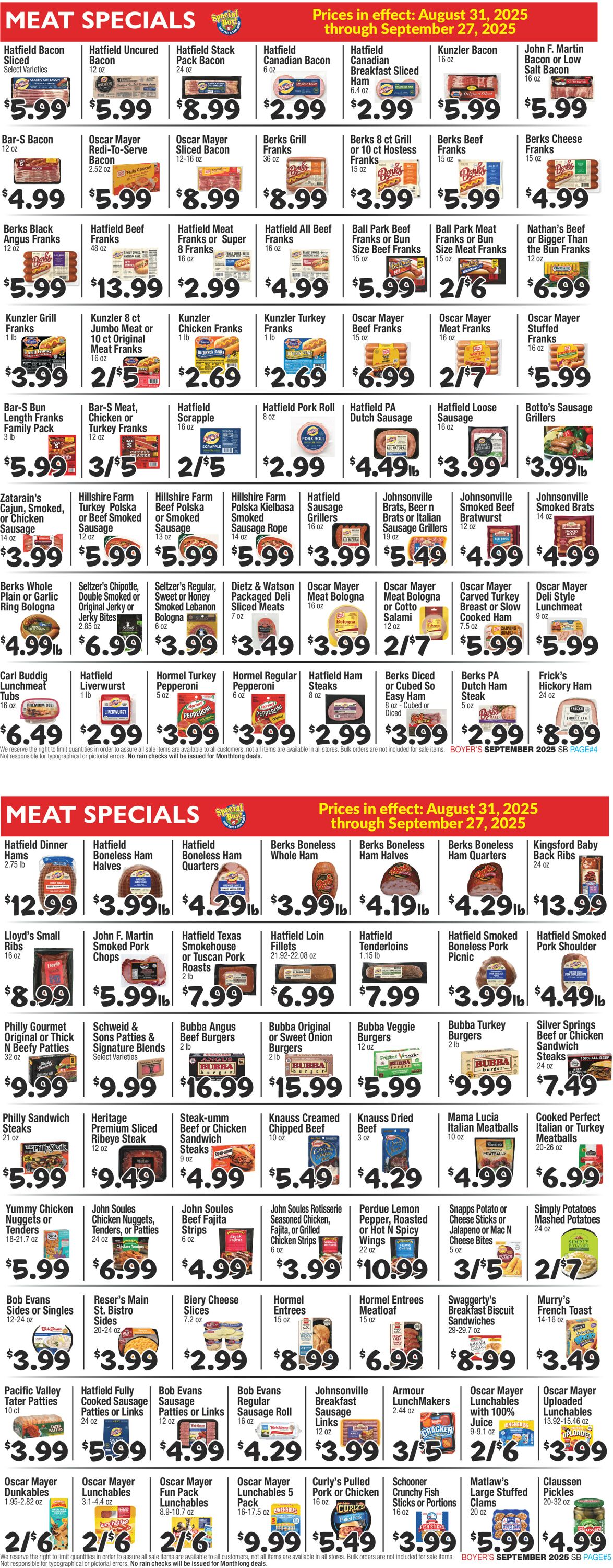 Catalogue Boyer's Food Markets from 08/31/2025