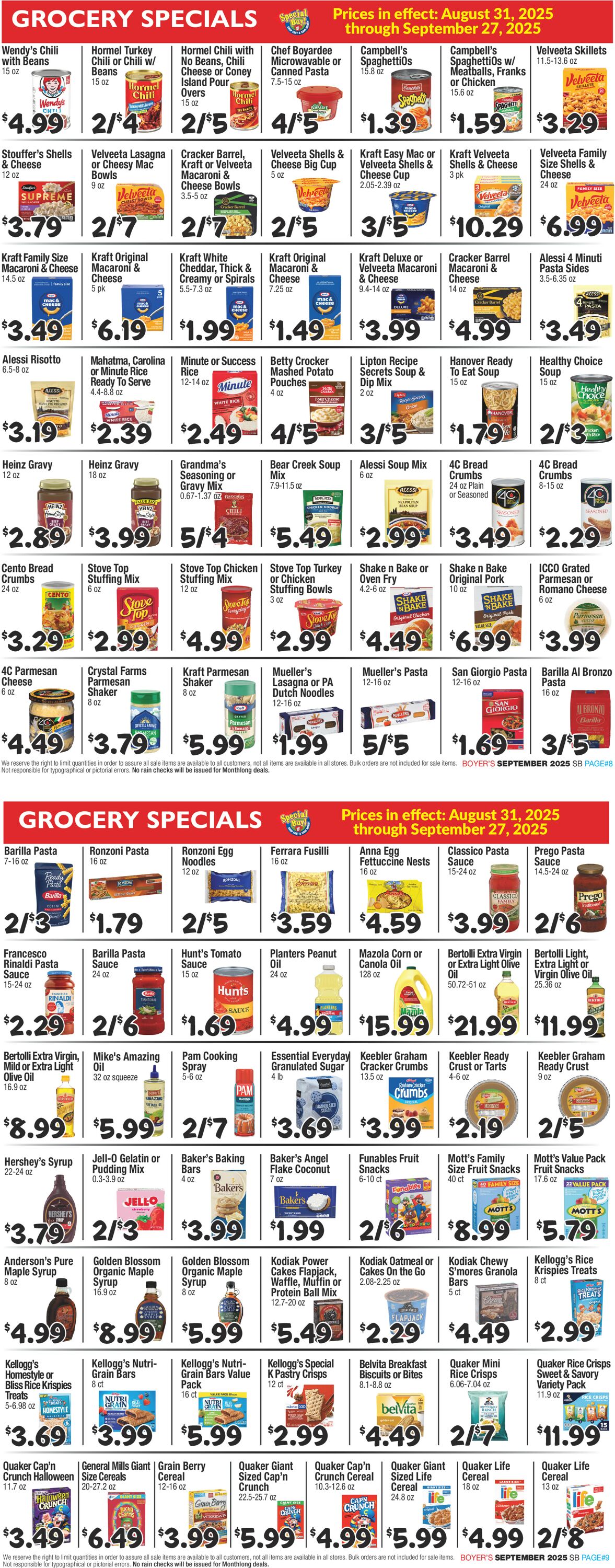Catalogue Boyer's Food Markets from 08/31/2025