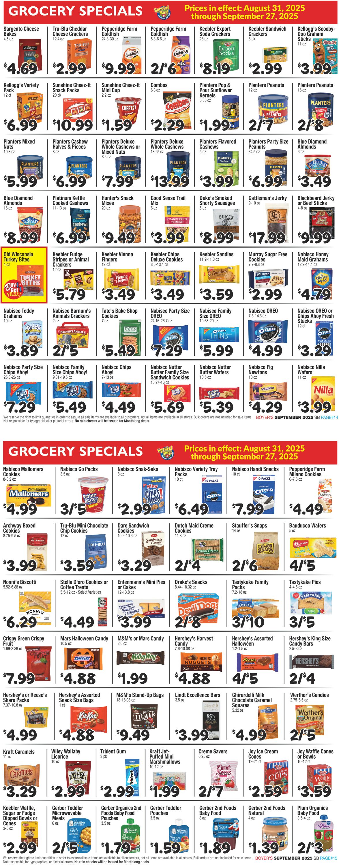 Catalogue Boyer's Food Markets from 08/31/2025