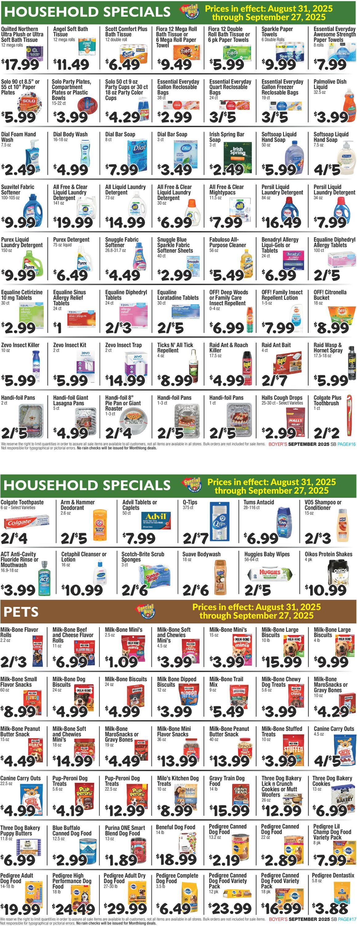 Catalogue Boyer's Food Markets from 08/31/2025