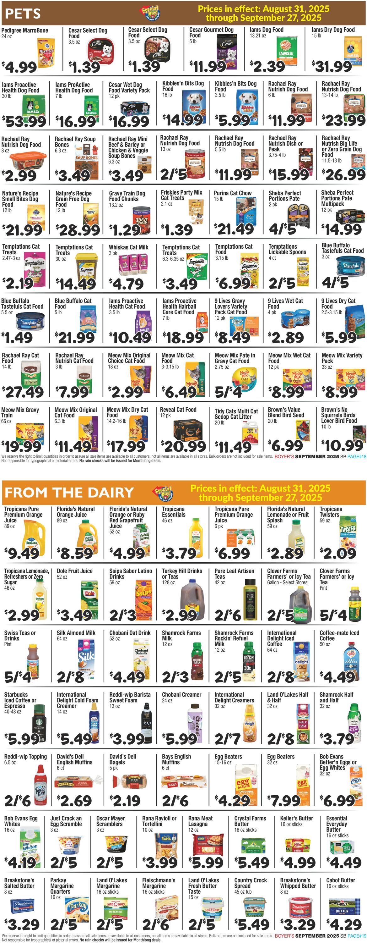Catalogue Boyer's Food Markets from 08/31/2025