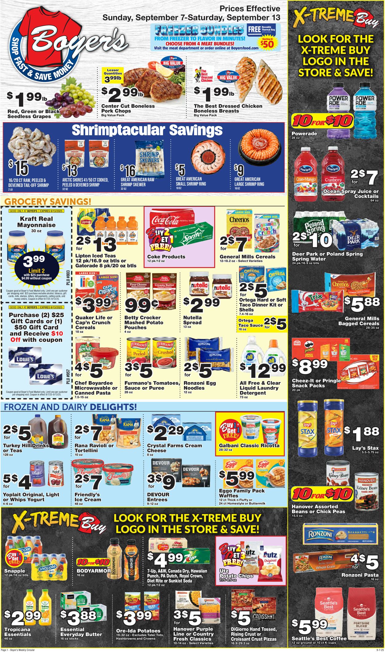 Catalogue Boyer's Food Markets from 09/07/2025