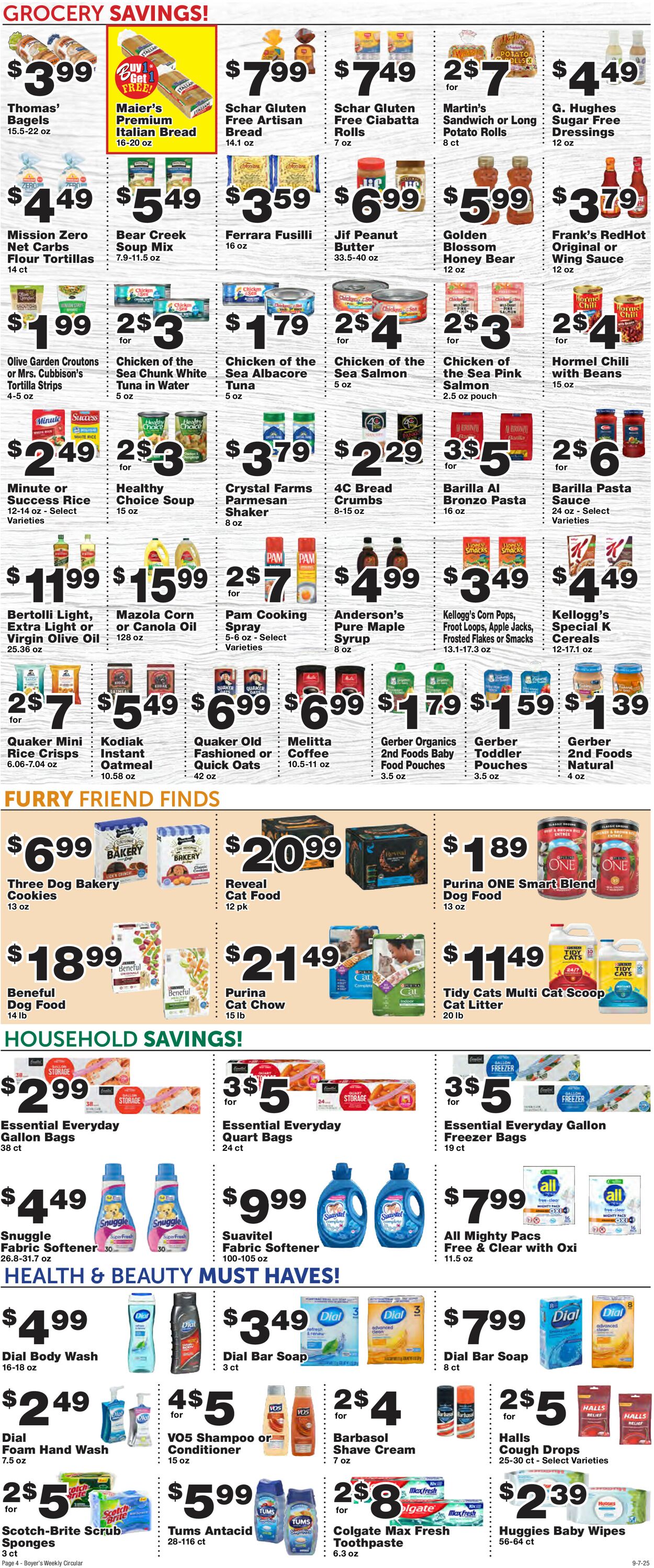 Catalogue Boyer's Food Markets from 09/07/2025