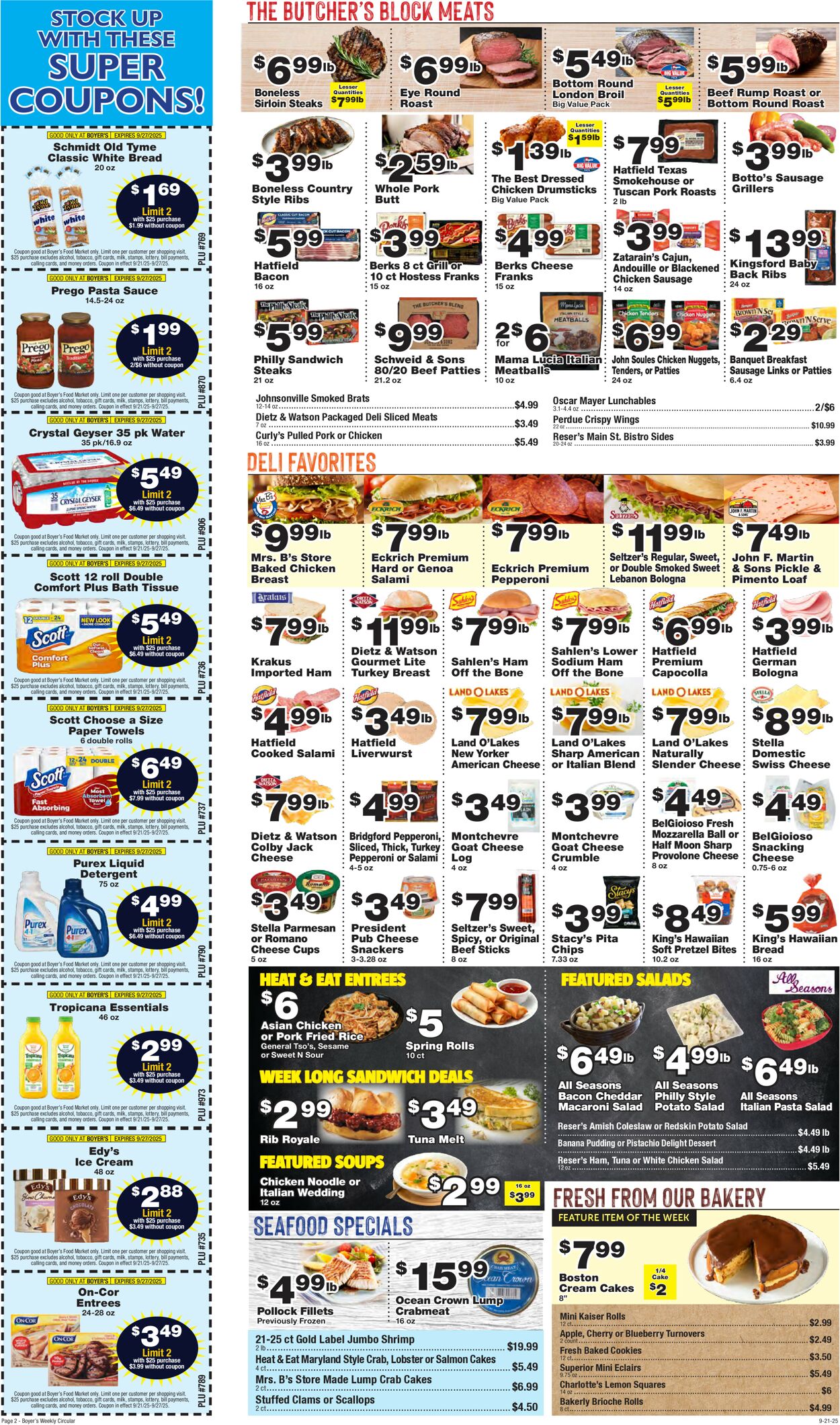 Catalogue Boyer's Food Markets from 09/21/2025