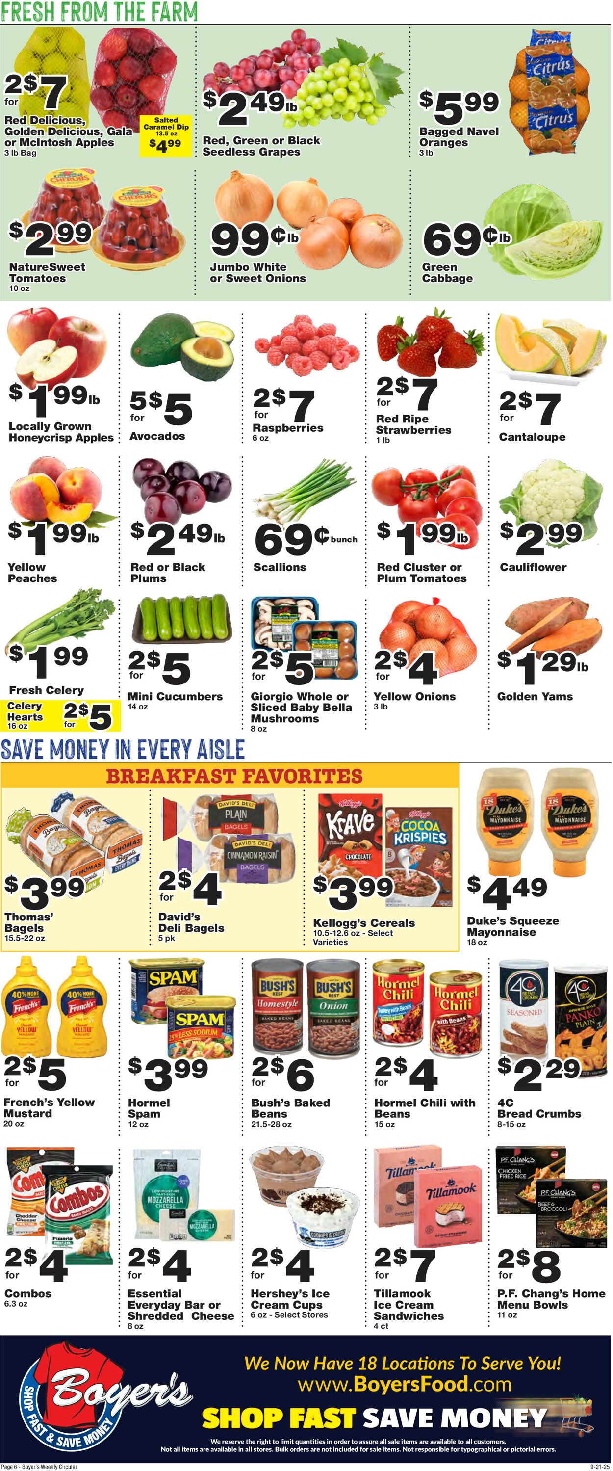 Catalogue Boyer's Food Markets from 09/21/2025