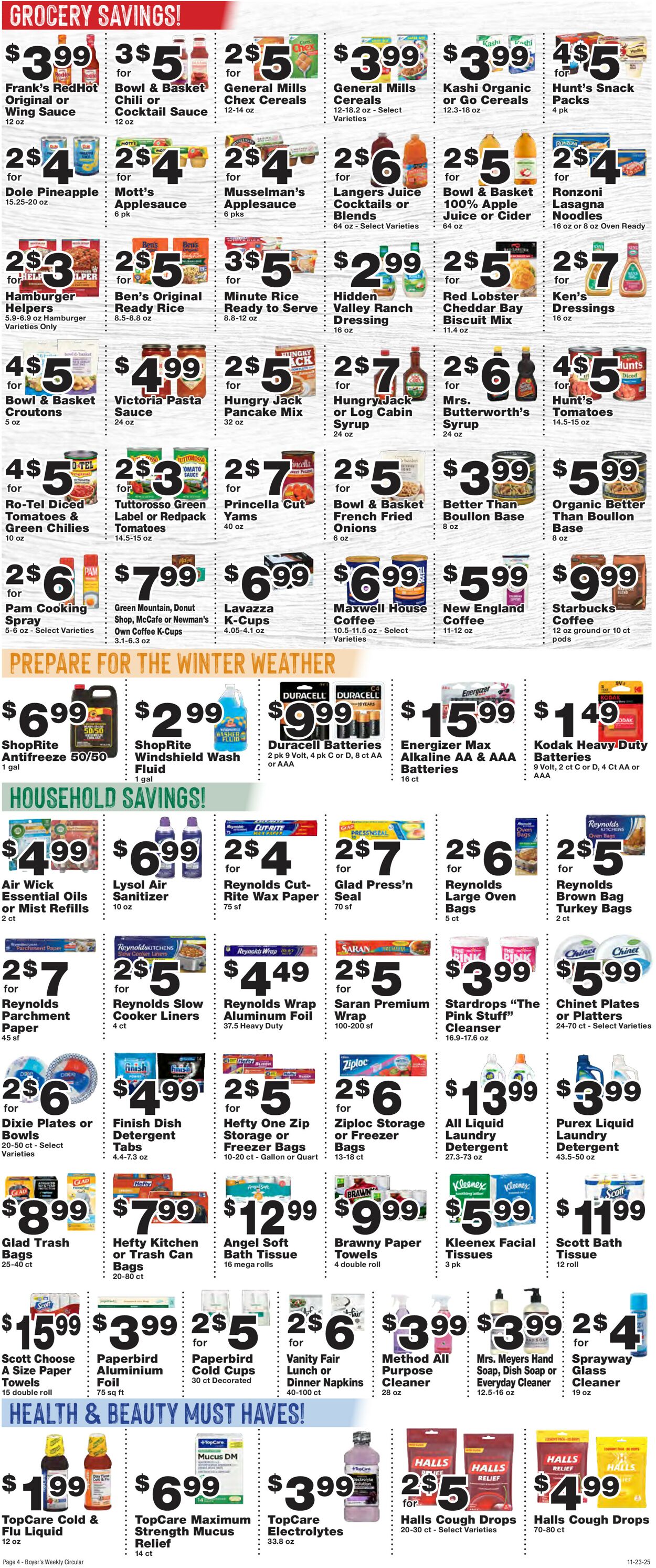 Catalogue Boyer's Food Markets from 11/23/2025