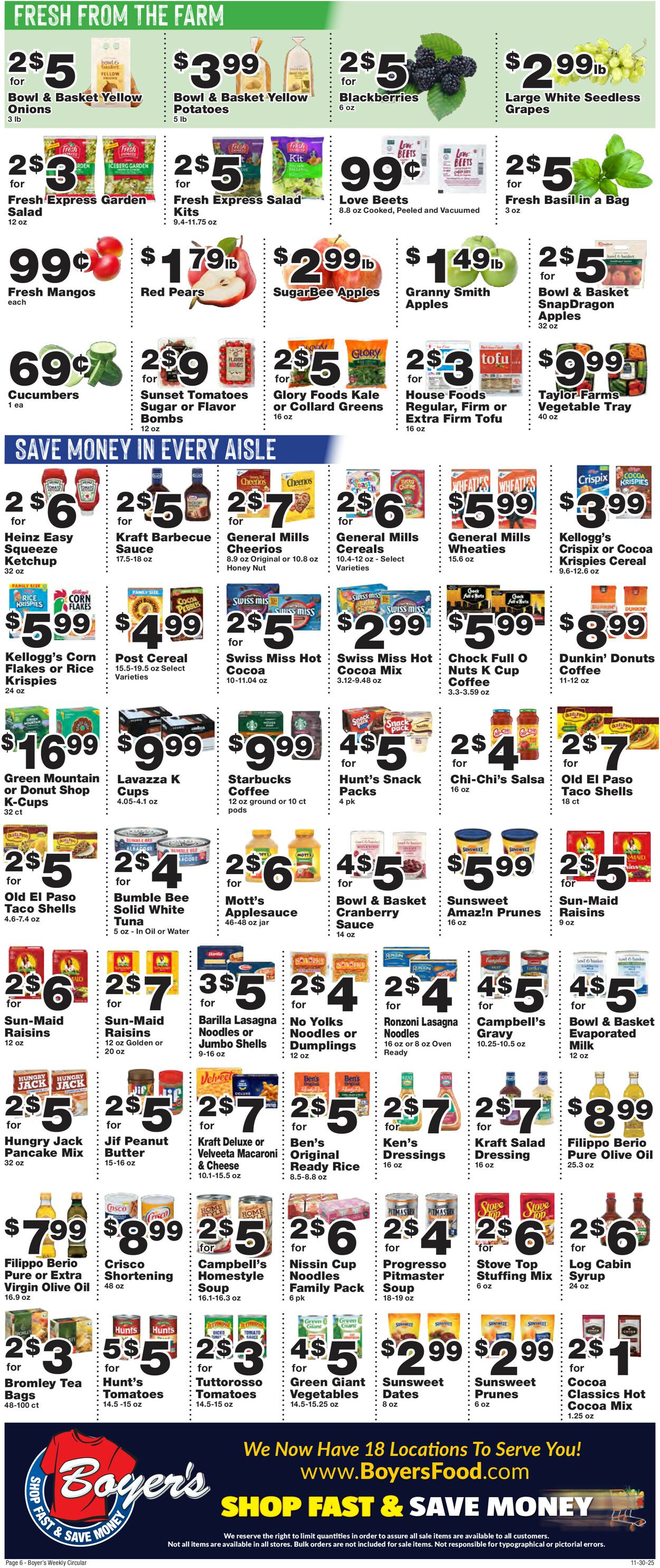 Catalogue Boyer's Food Markets from 11/30/2025