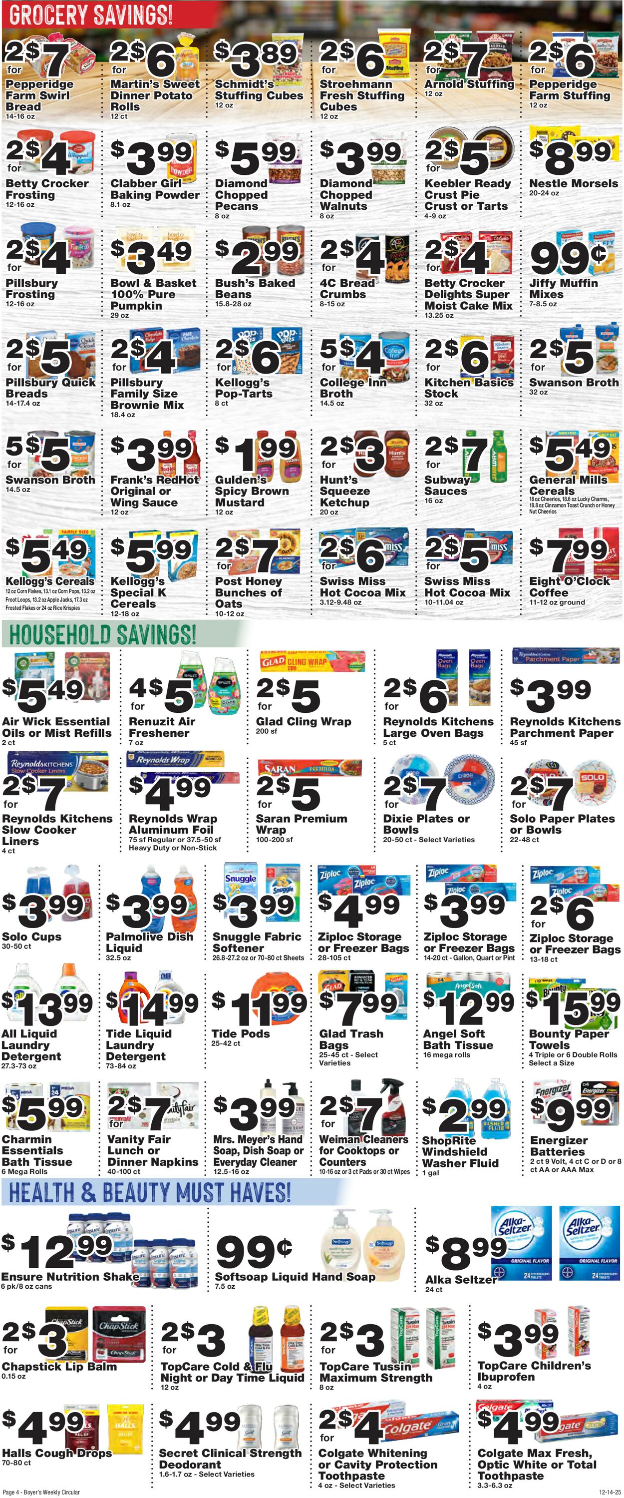 Catalogue Boyer's Food Markets from 12/14/2025