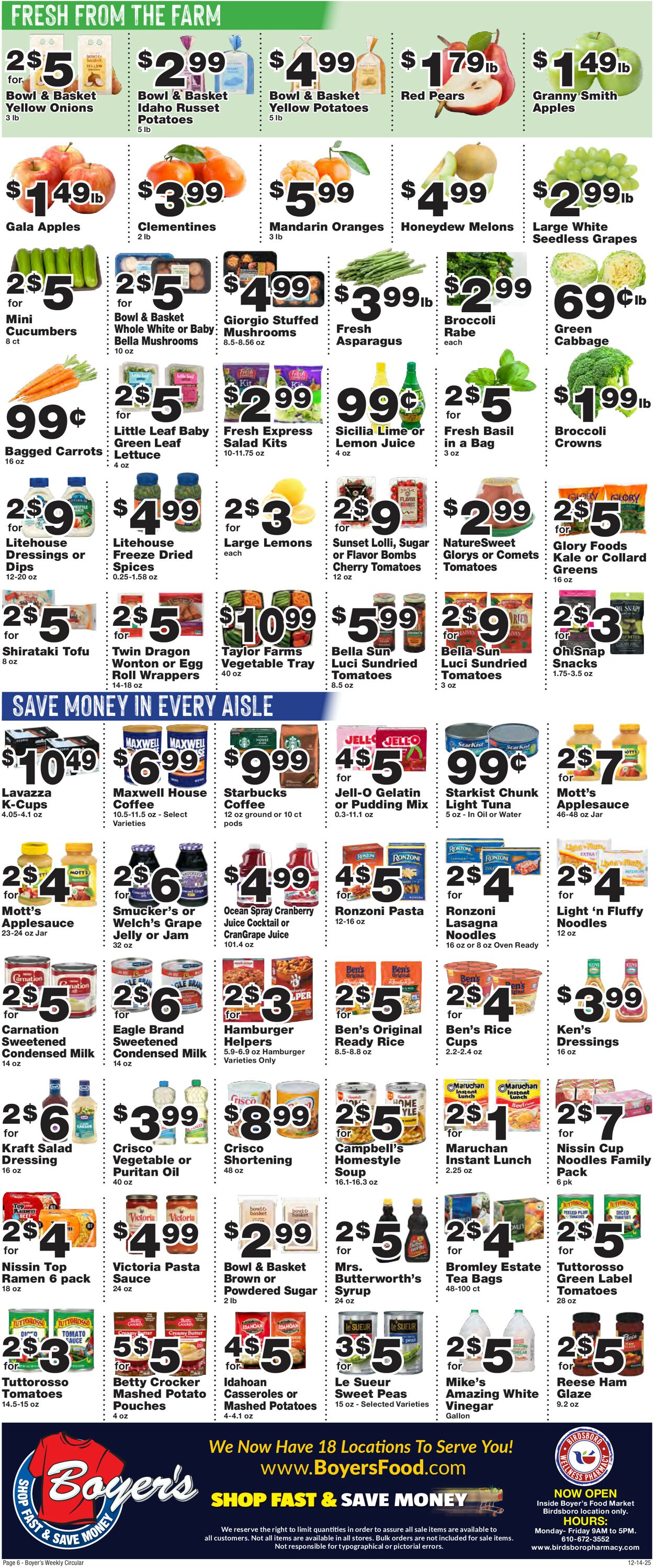Catalogue Boyer's Food Markets from 12/14/2025