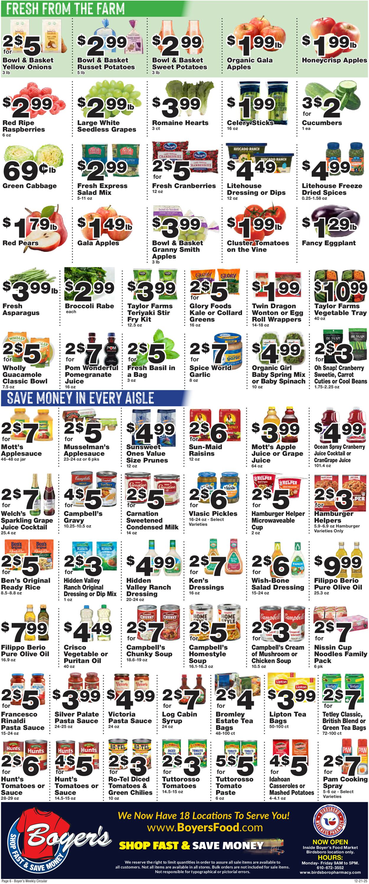 Catalogue Boyer's Food Markets from 12/21/2025