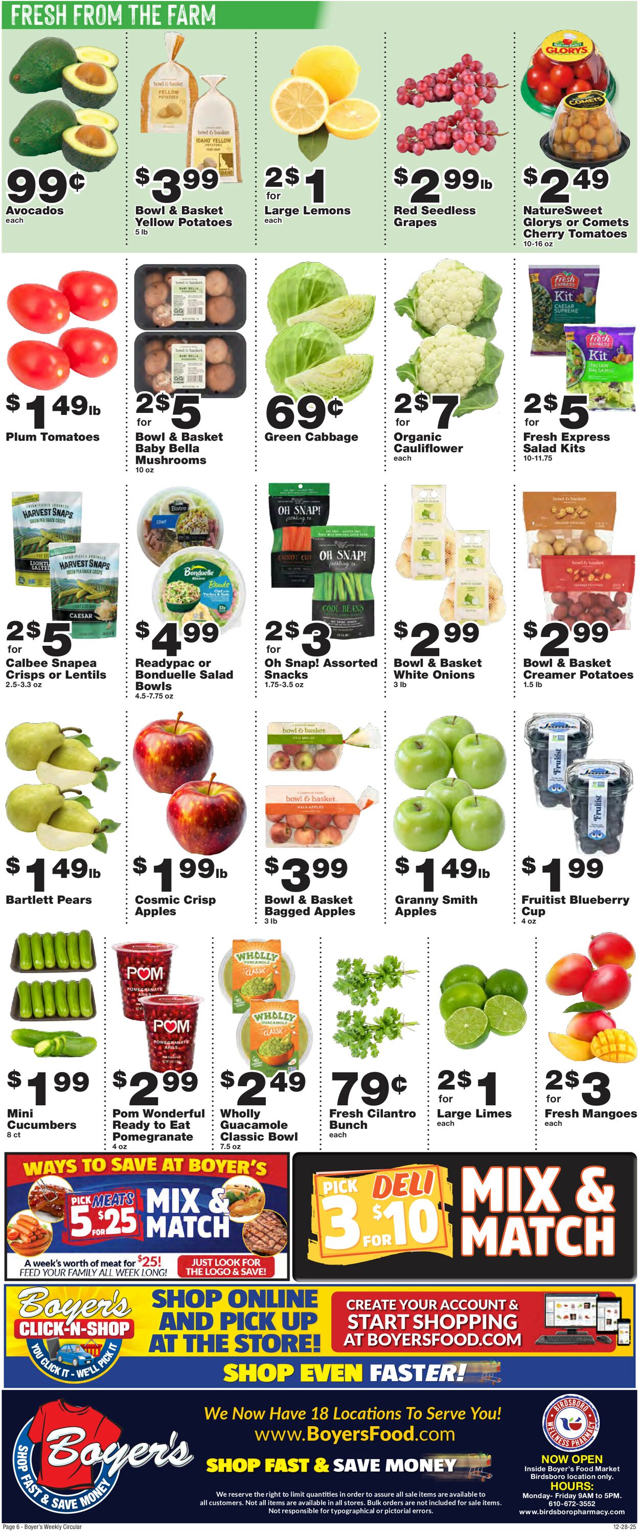 Catalogue Boyer's Food Markets from 12/28/2025