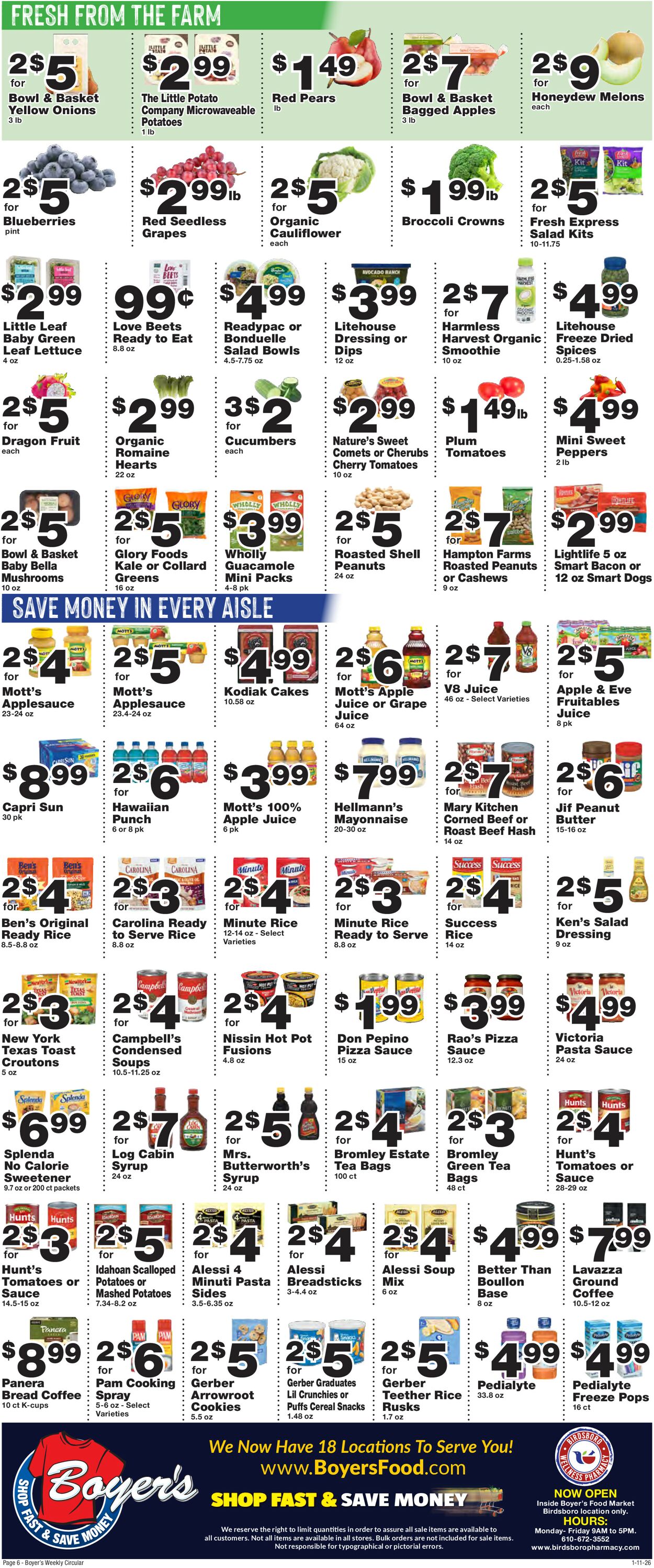 Catalogue Boyer's Food Markets from 01/11/2026