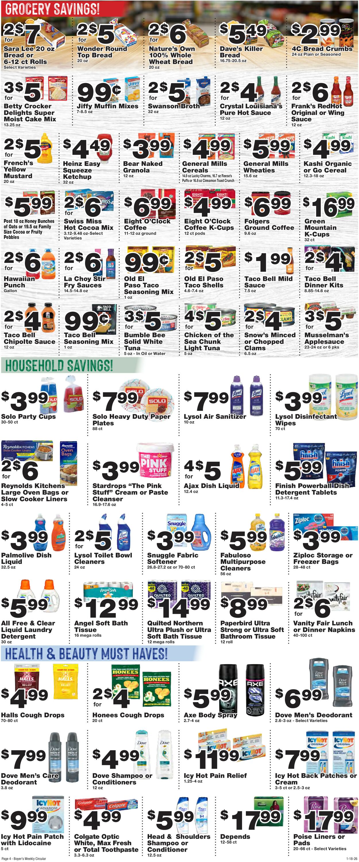 Catalogue Boyer's Food Markets from 01/18/2026