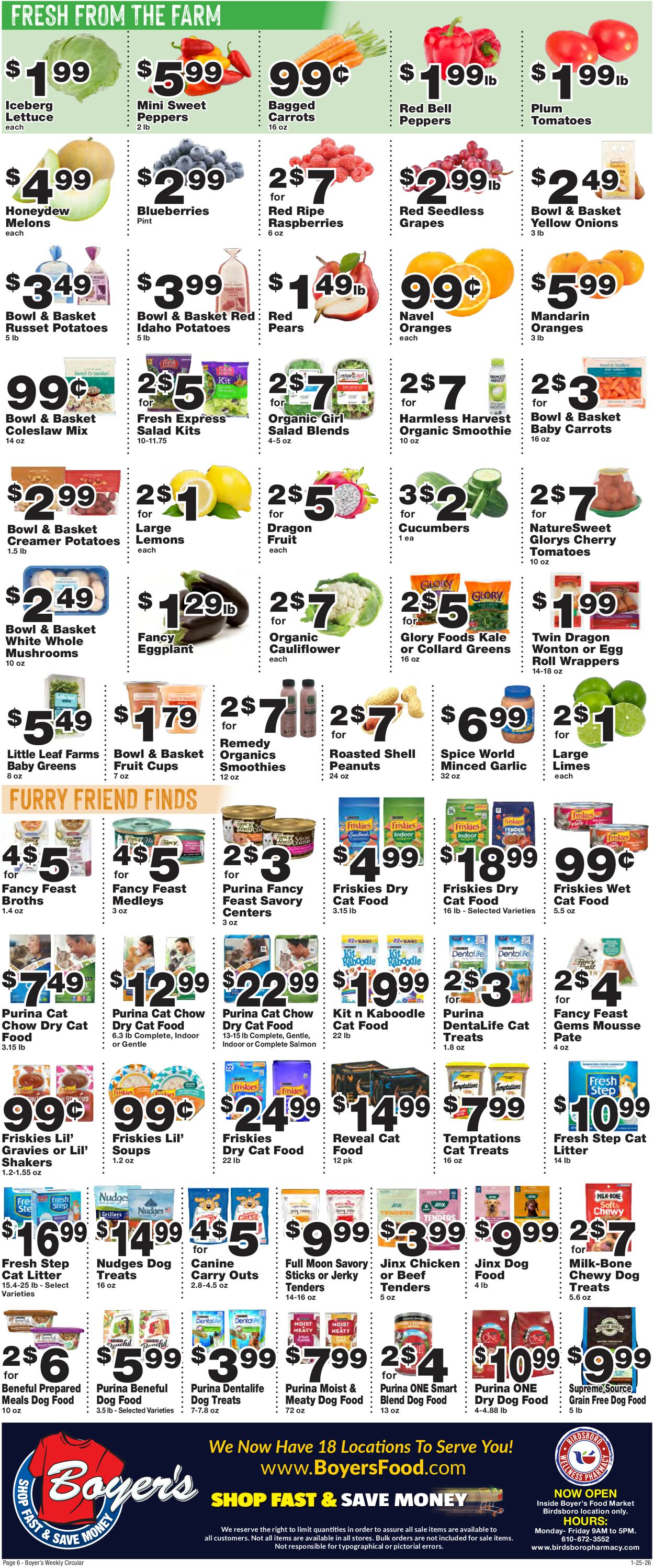 Catalogue Boyer's Food Markets from 01/25/2026