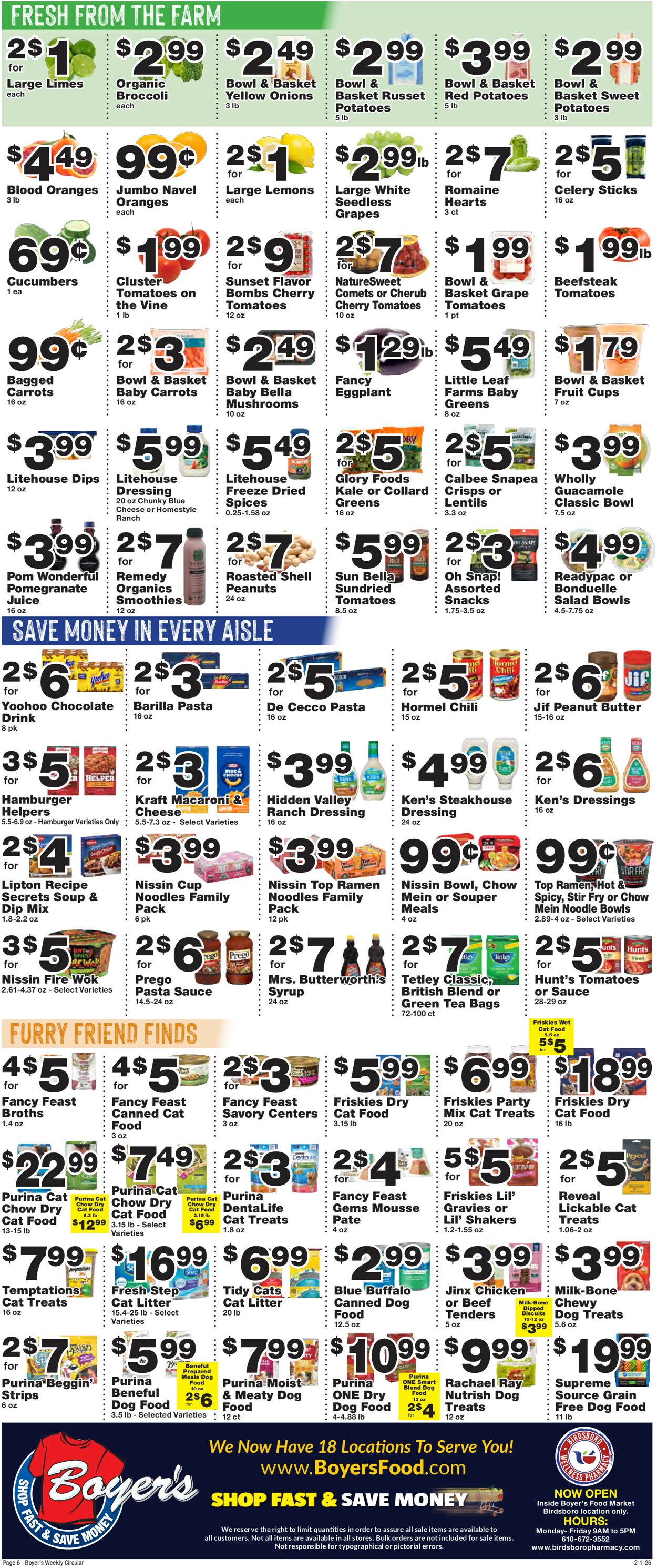 Catalogue Boyer's Food Markets from 02/01/2026