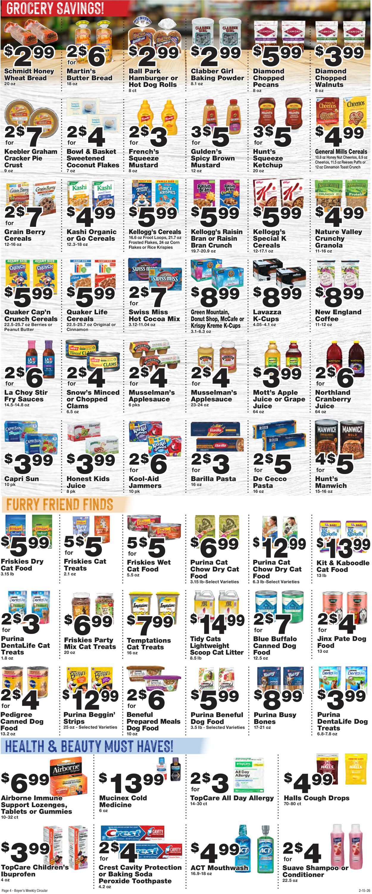 Catalogue Boyer's Food Markets from 02/15/2026