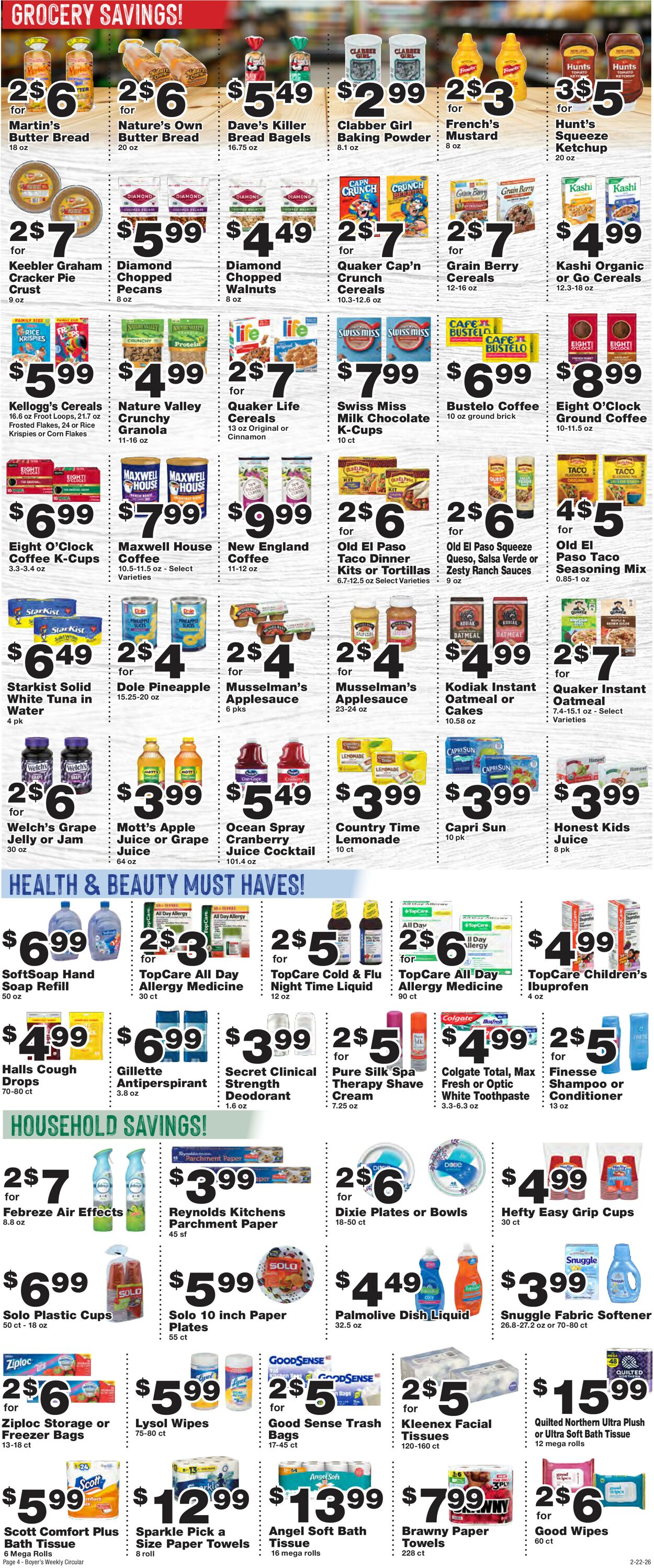 Catalogue Boyer's Food Markets from 02/22/2026