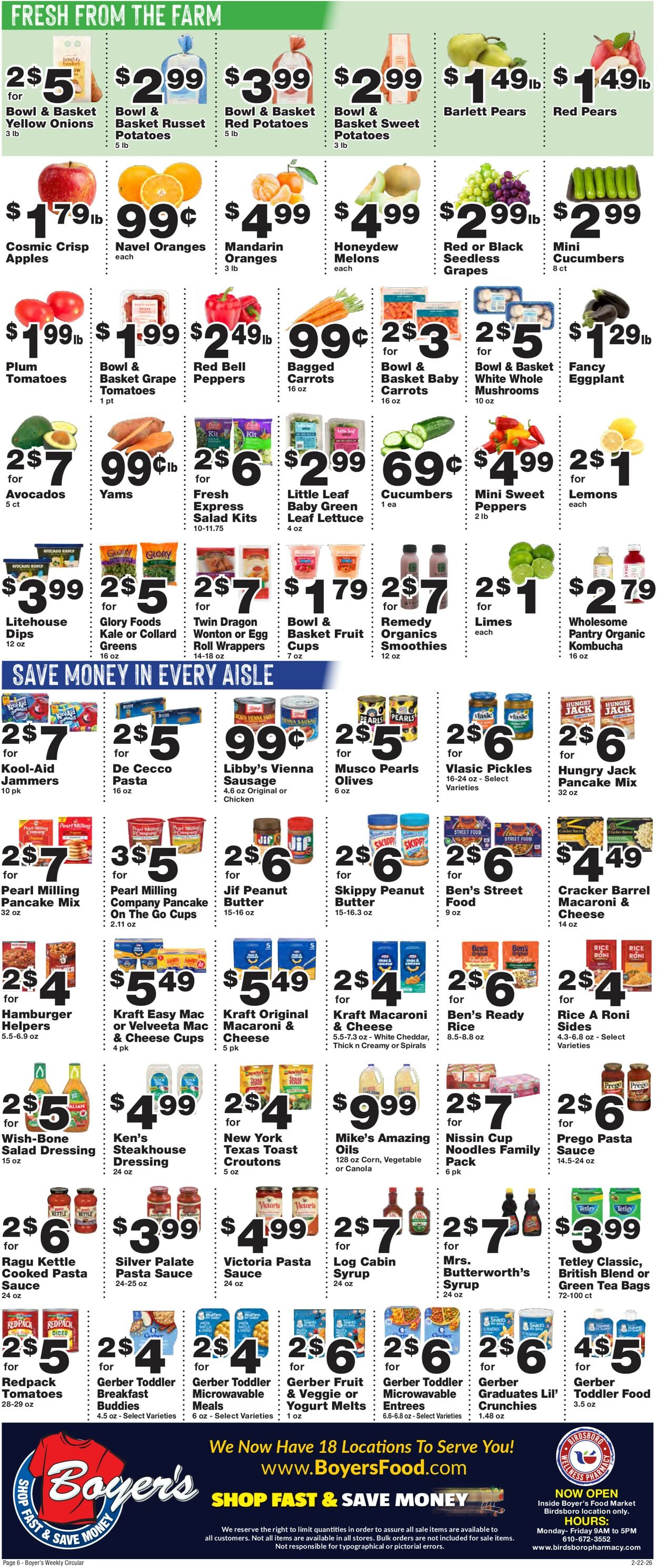 Catalogue Boyer's Food Markets from 02/22/2026