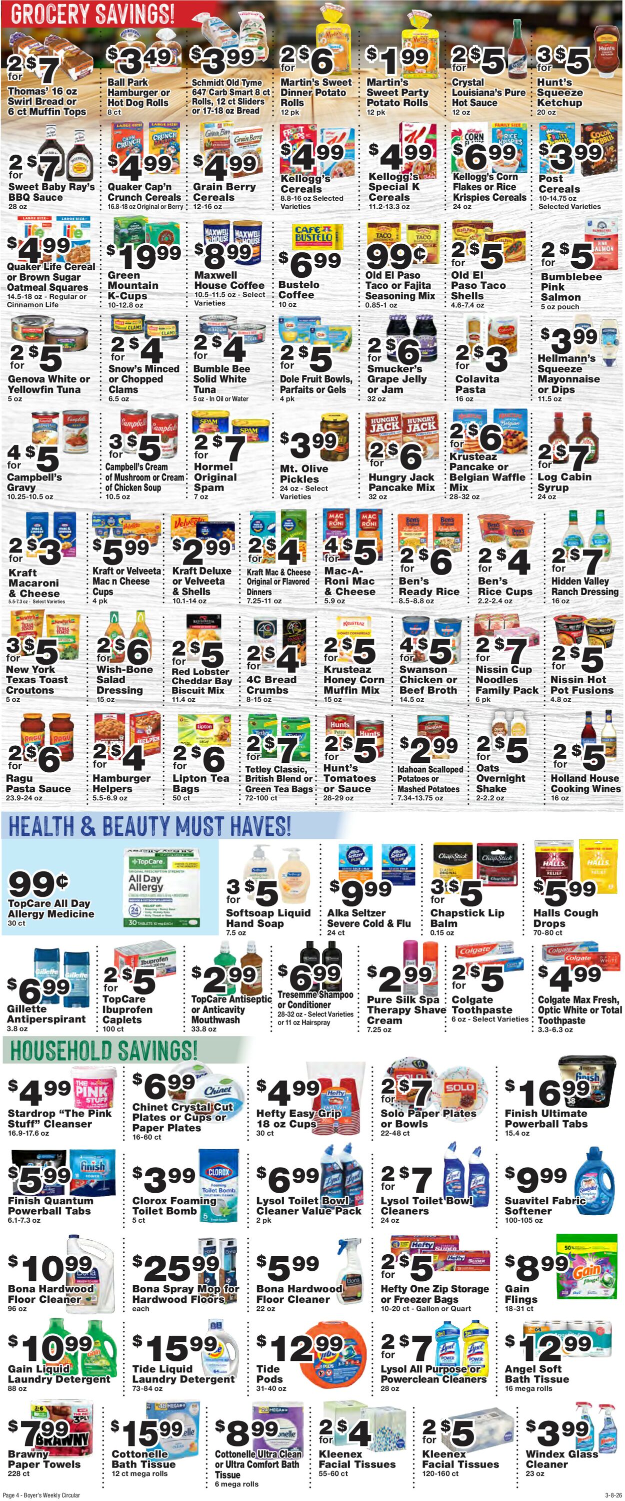 Catalogue Boyer's Food Markets from 03/08/2026