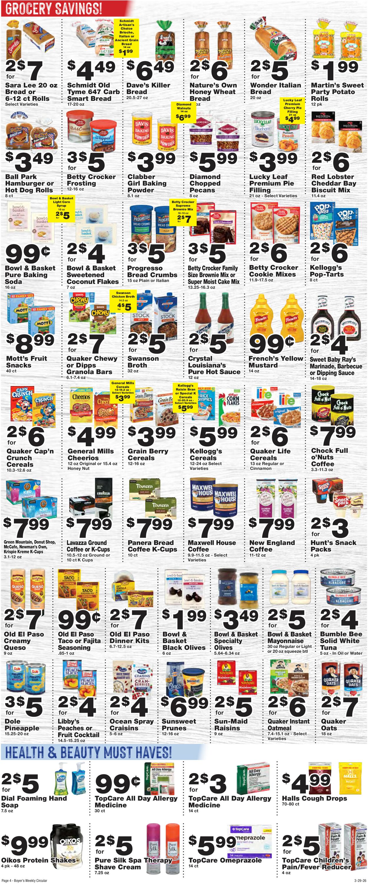 Catalogue Boyer's Food Markets from 03/29/2026