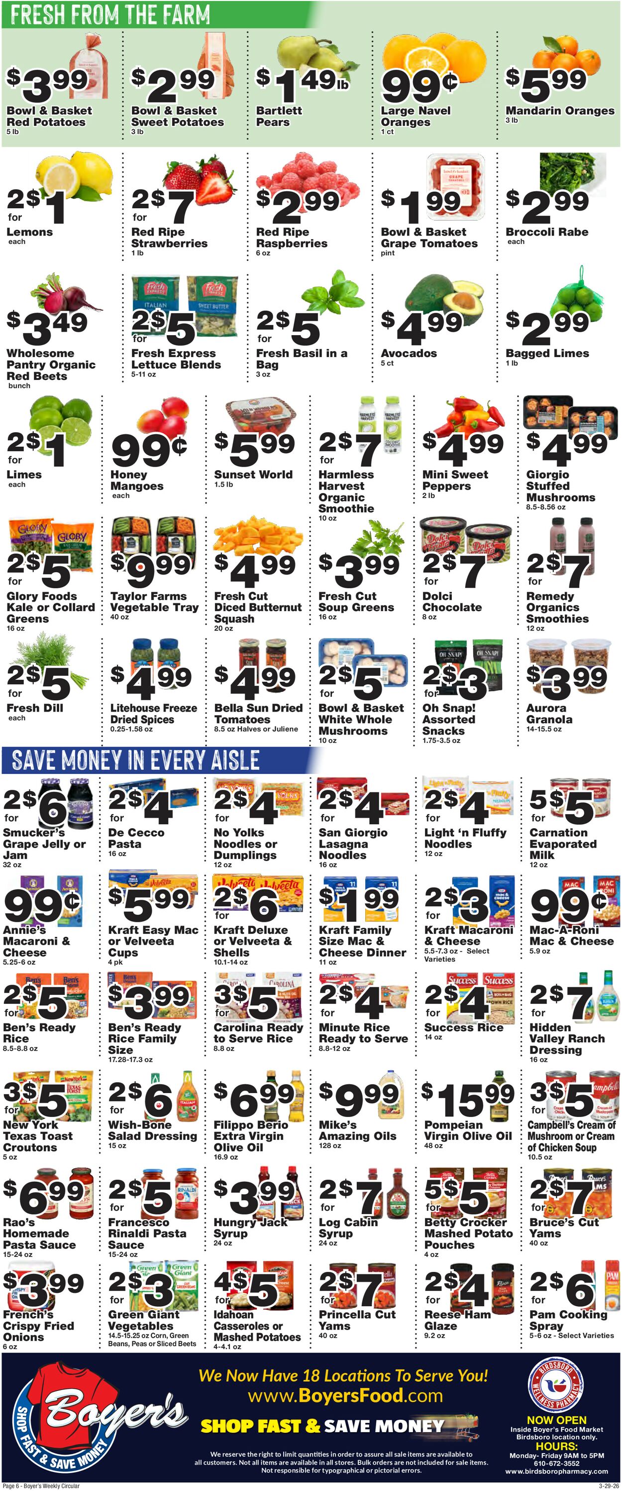 Catalogue Boyer's Food Markets from 03/29/2026