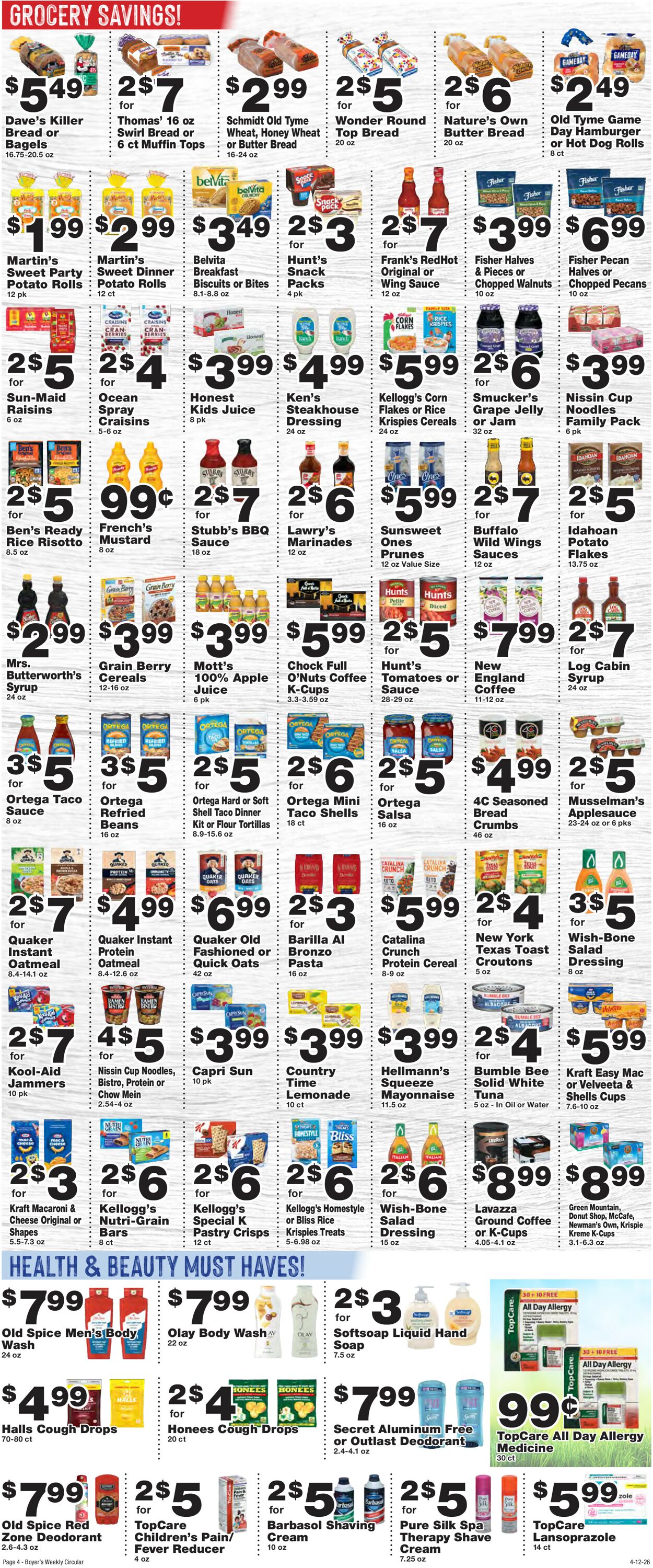 Catalogue Boyer's Food Markets from 04/12/2026