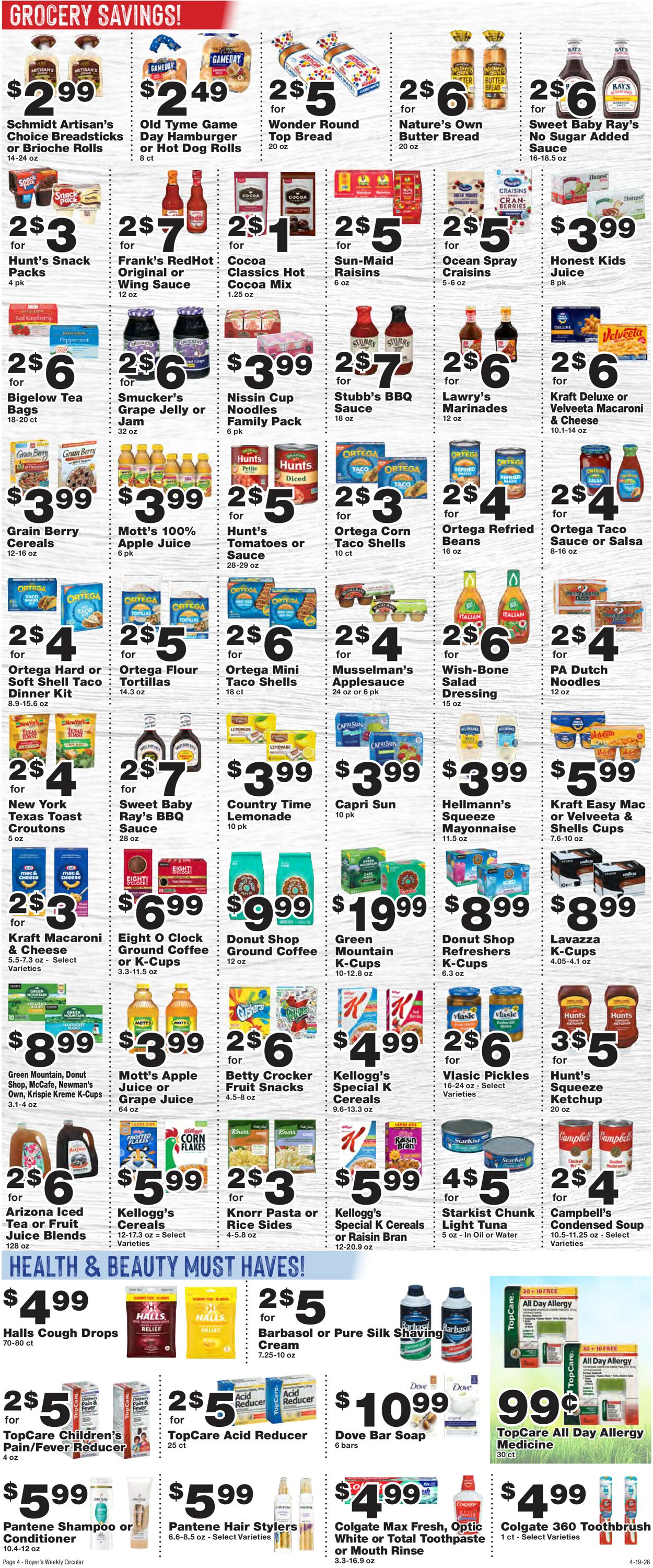 Catalogue Boyer's Food Markets from 04/19/2026