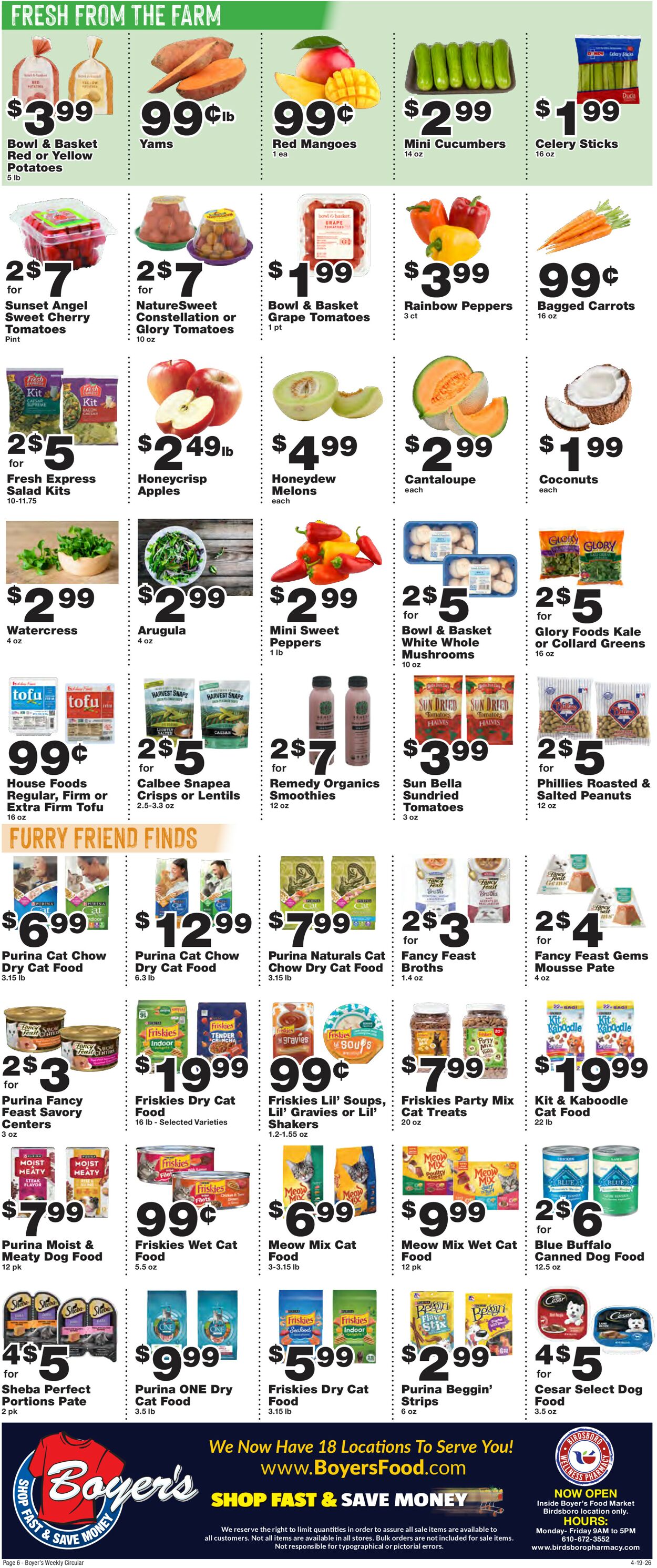 Catalogue Boyer's Food Markets from 04/19/2026