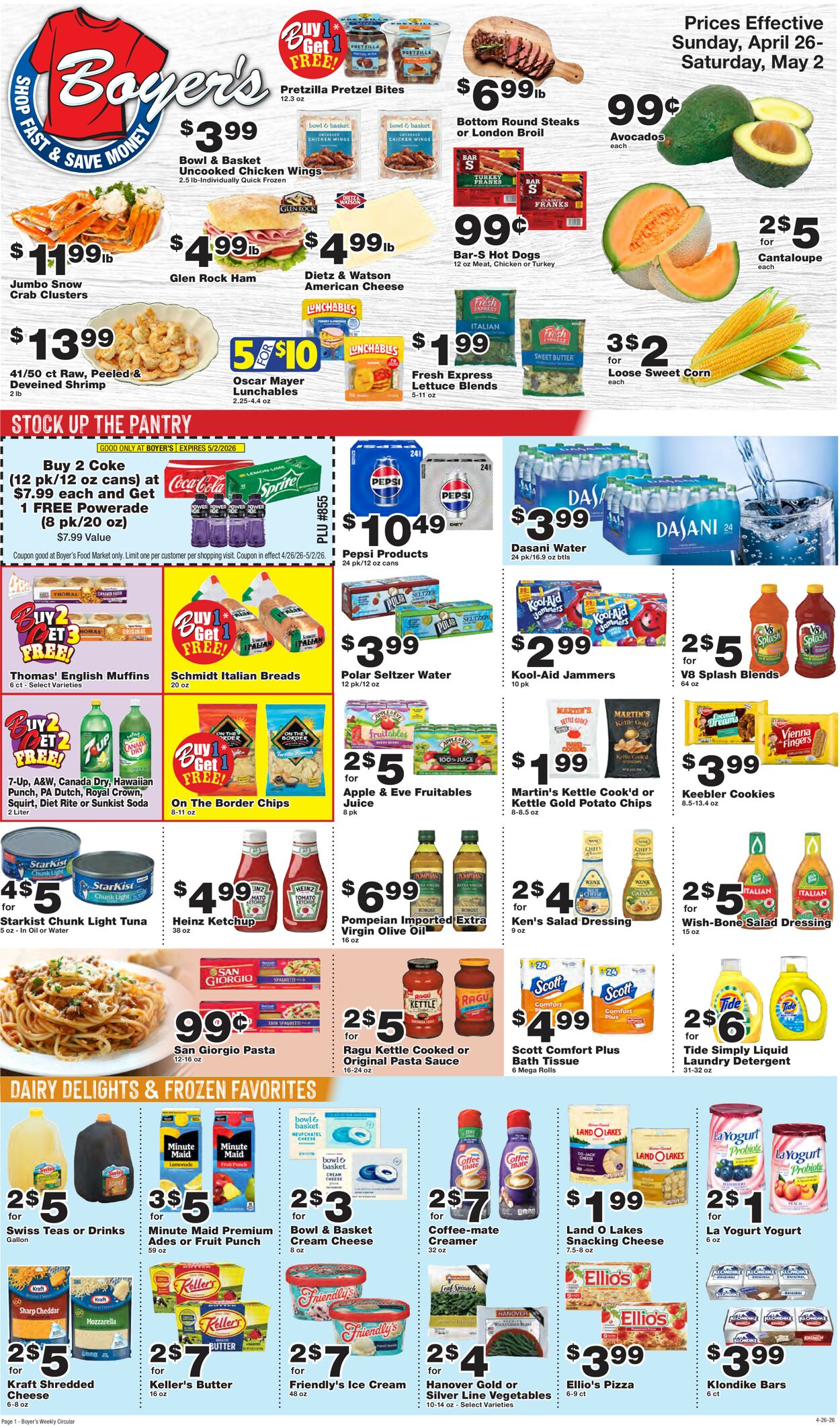 Catalogue Boyer's Food Markets from 04/26/2026