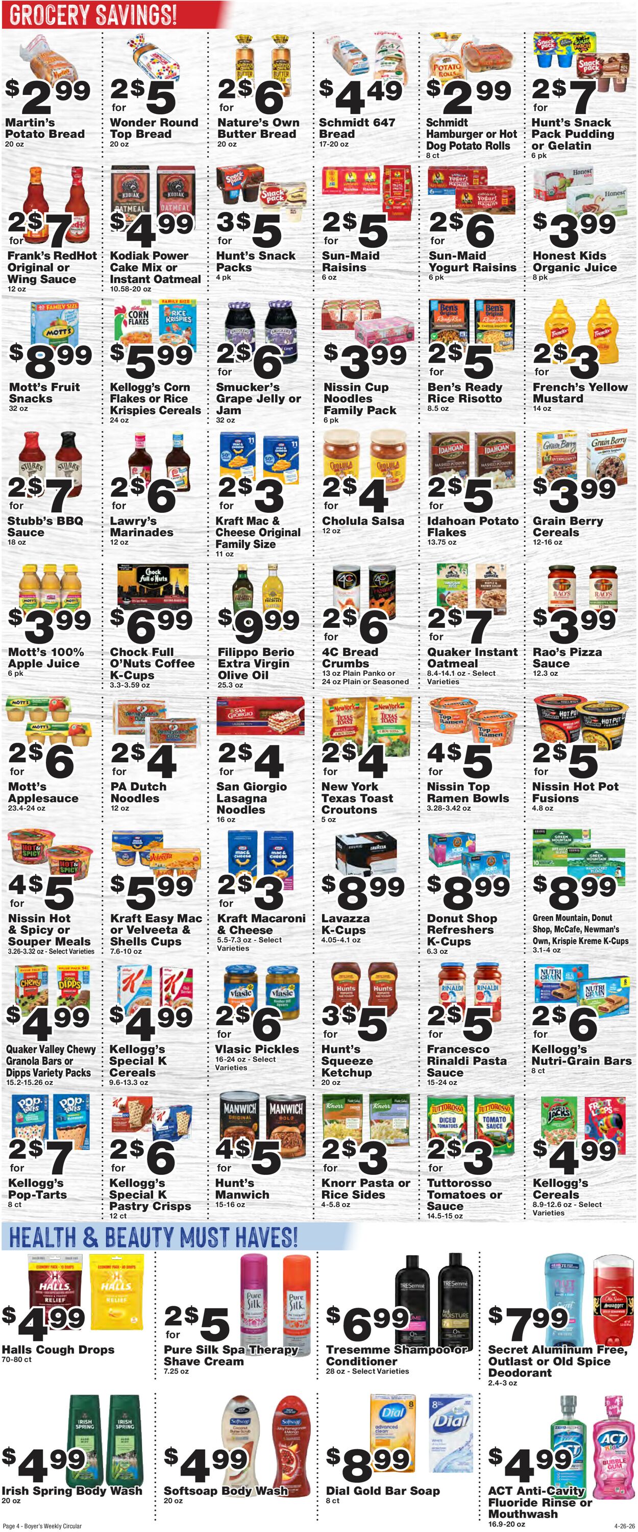 Catalogue Boyer's Food Markets from 04/26/2026
