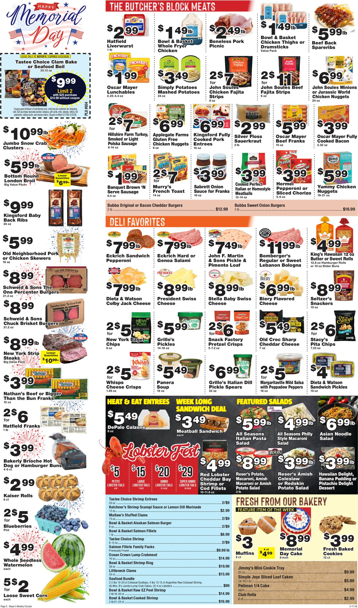 Catalogue Boyer's Food Markets from 05/17/2026
