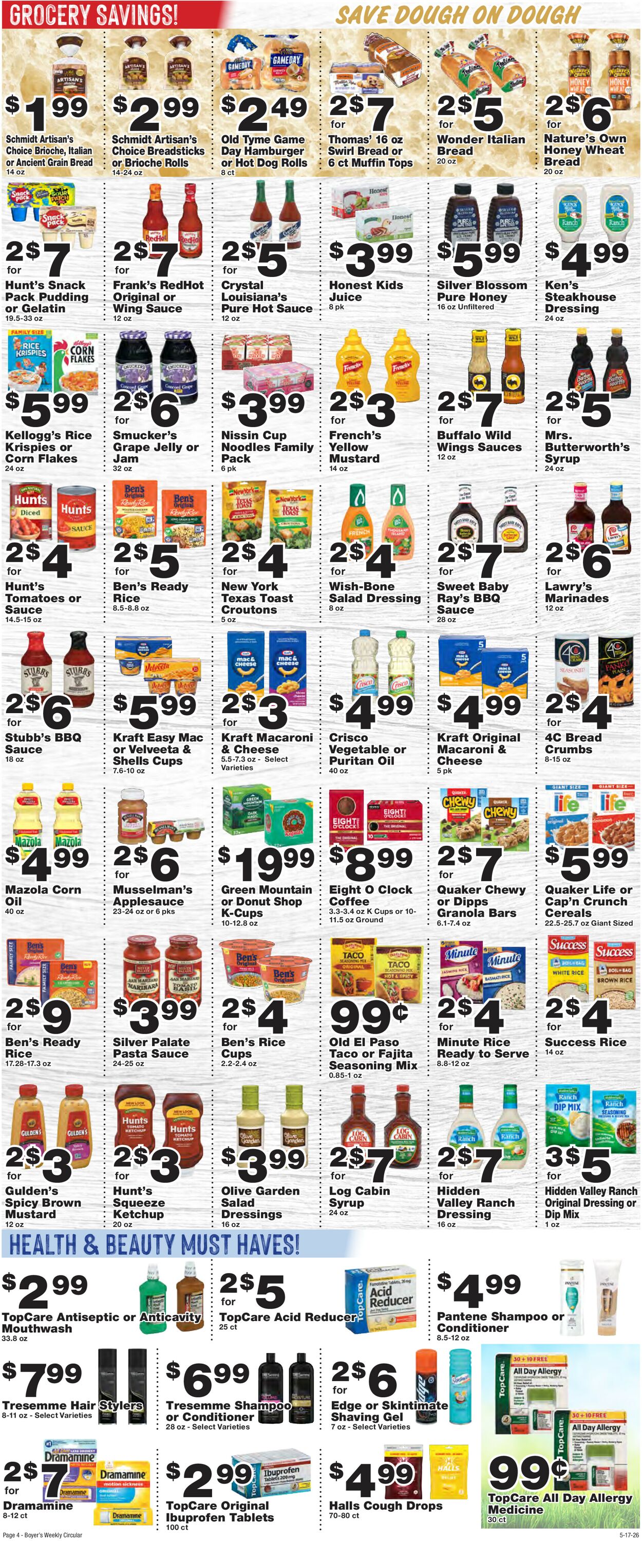 Catalogue Boyer's Food Markets from 05/17/2026