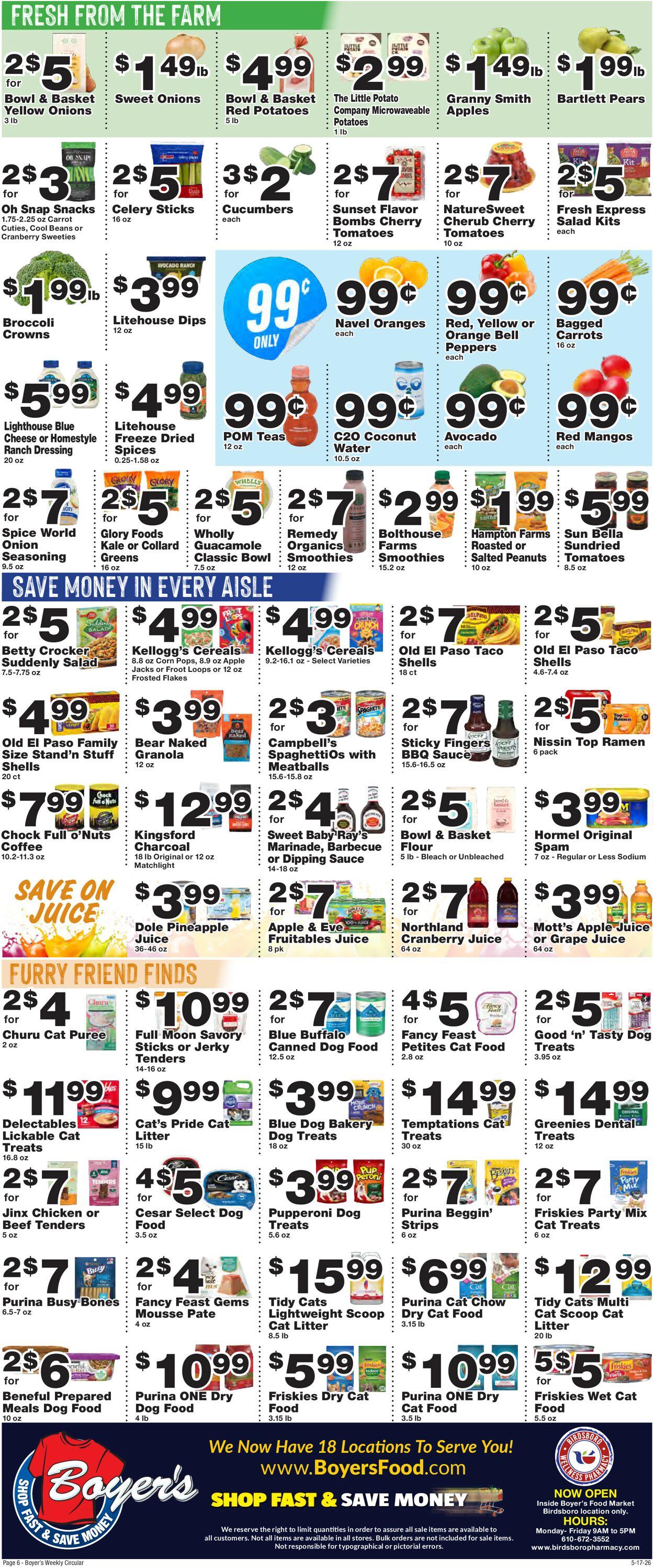 Catalogue Boyer's Food Markets from 05/17/2026