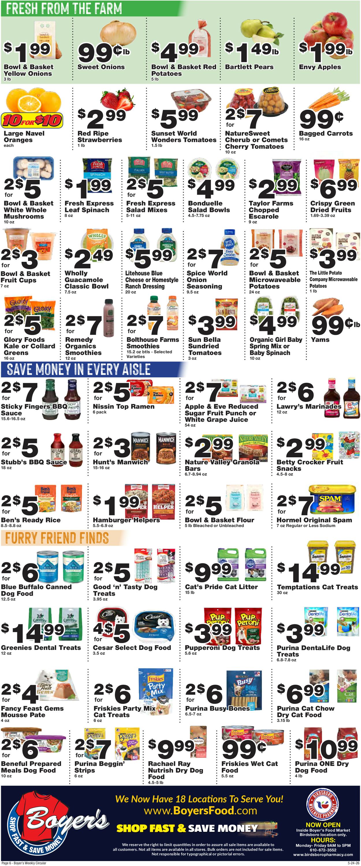 Catalogue Boyer's Food Markets from 05/24/2026