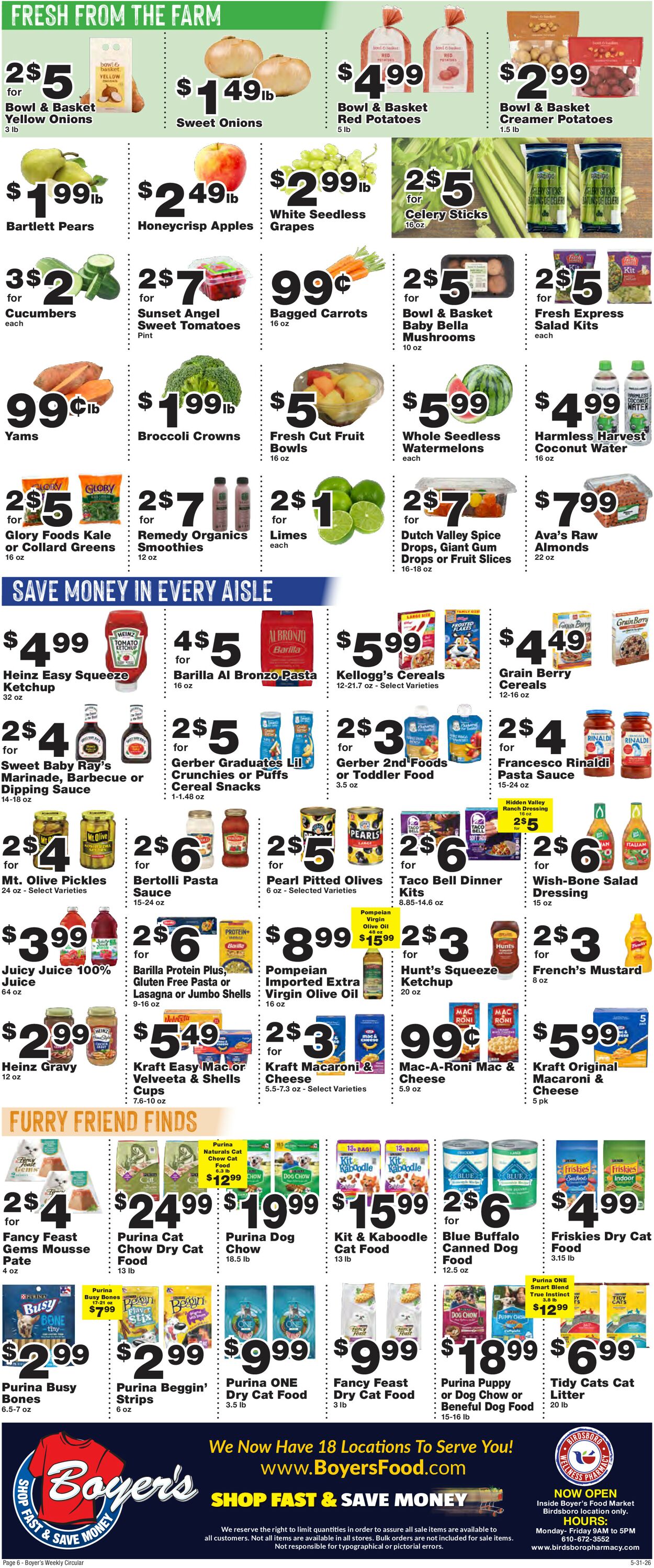 Catalogue Boyer's Food Markets from 05/31/2026