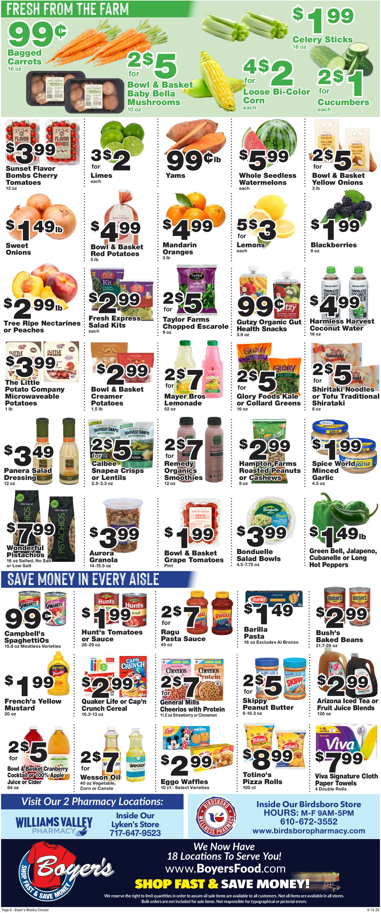 Catalogue Boyer's Food Markets from 06/14/2026
