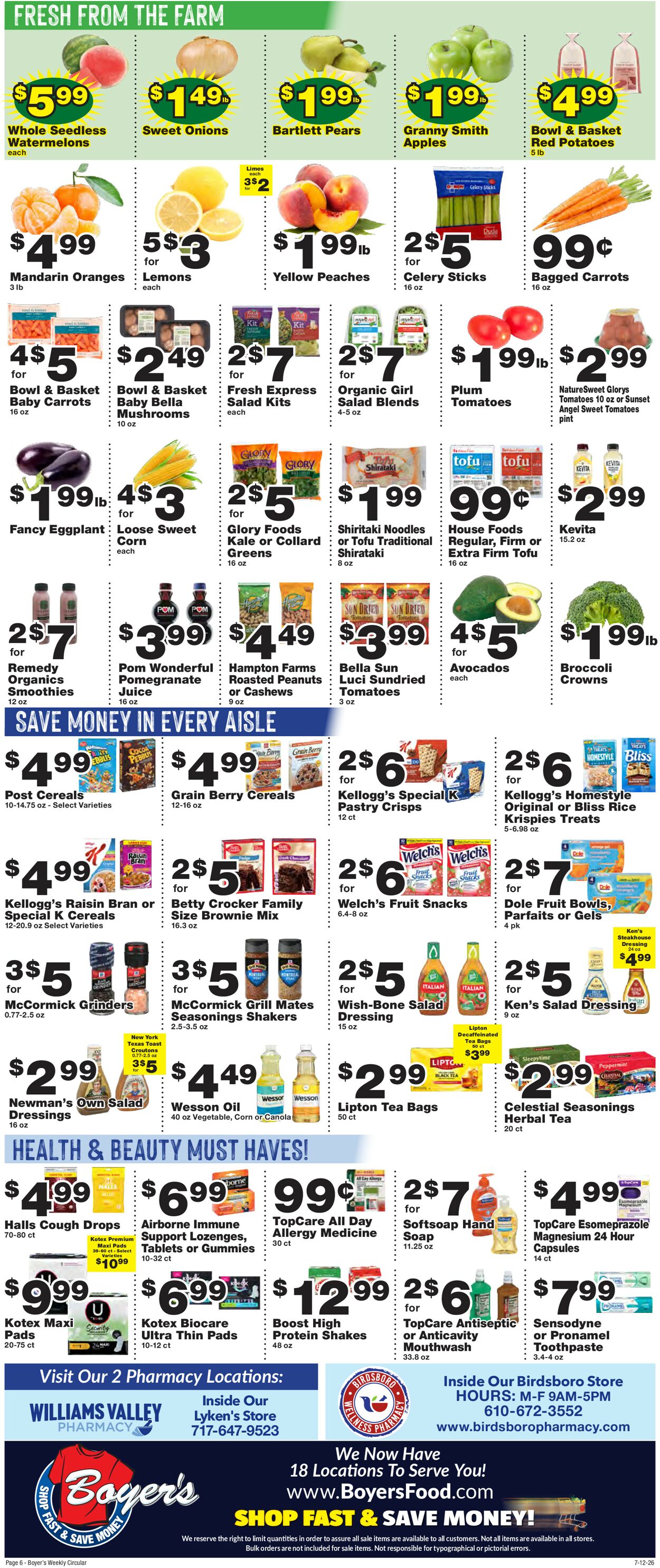 Catalogue Boyer's Food Markets from 07/12/2026