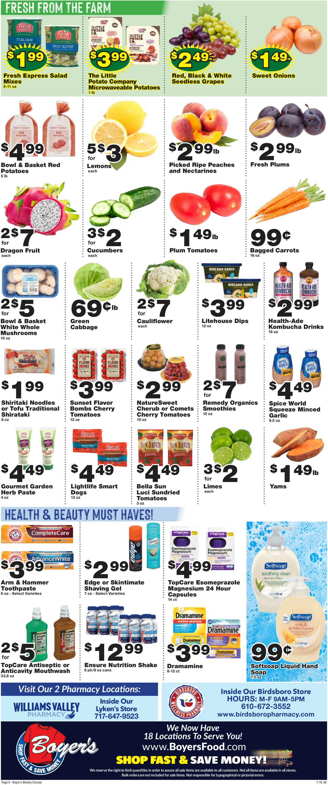 Catalogue Boyer's Food Markets from 07/19/2026